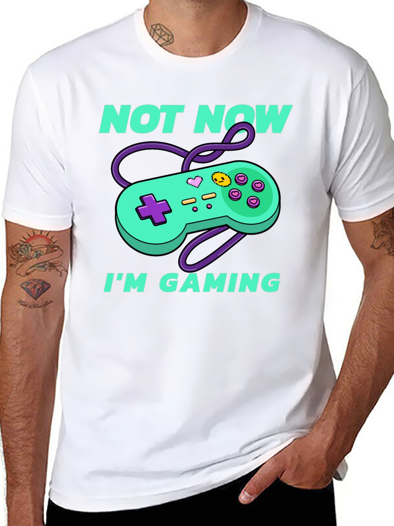 Not Now Im Gaming T-Shirt - Funny Gamer Tee