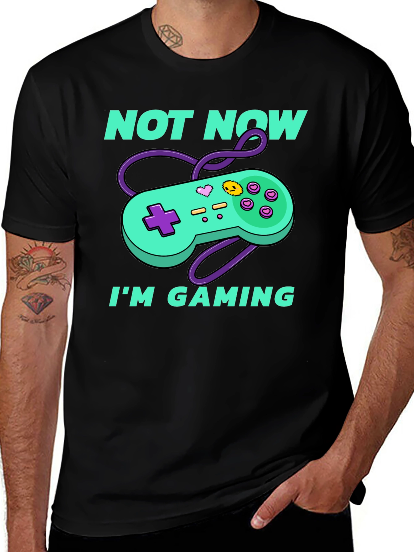 Not Now Im Gaming T-Shirt - Funny Gamer Tee