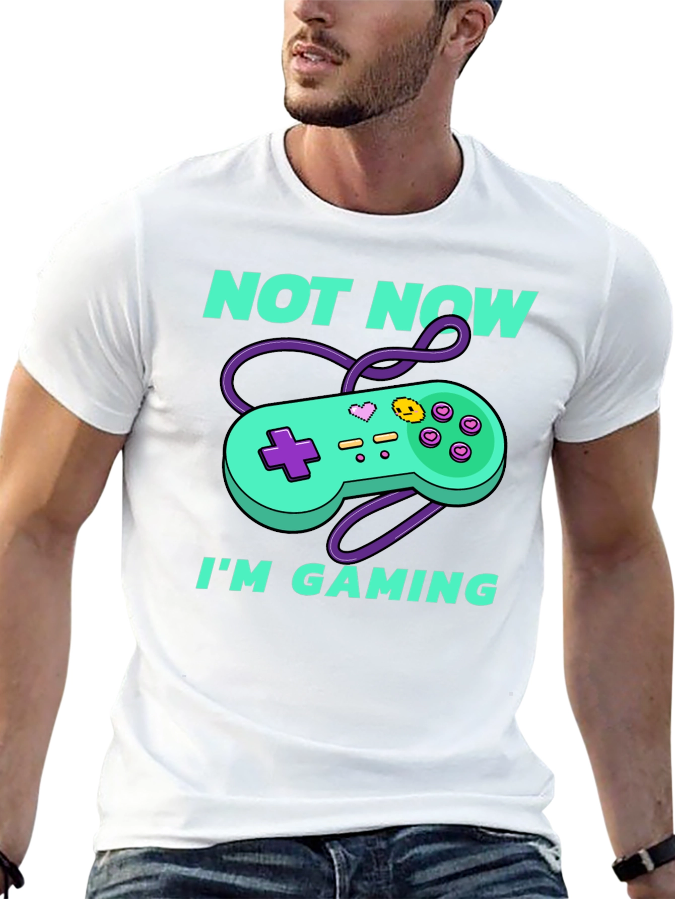 Not Now Im Gaming T-Shirt - Funny Gamer Tee