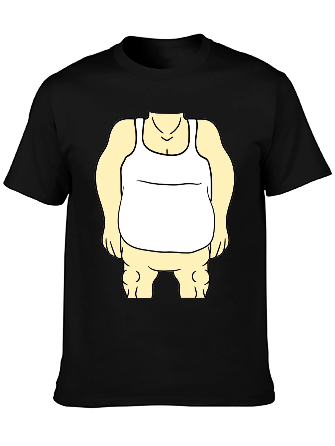 Funny Cartoon Character Graphic Black T-Shirt