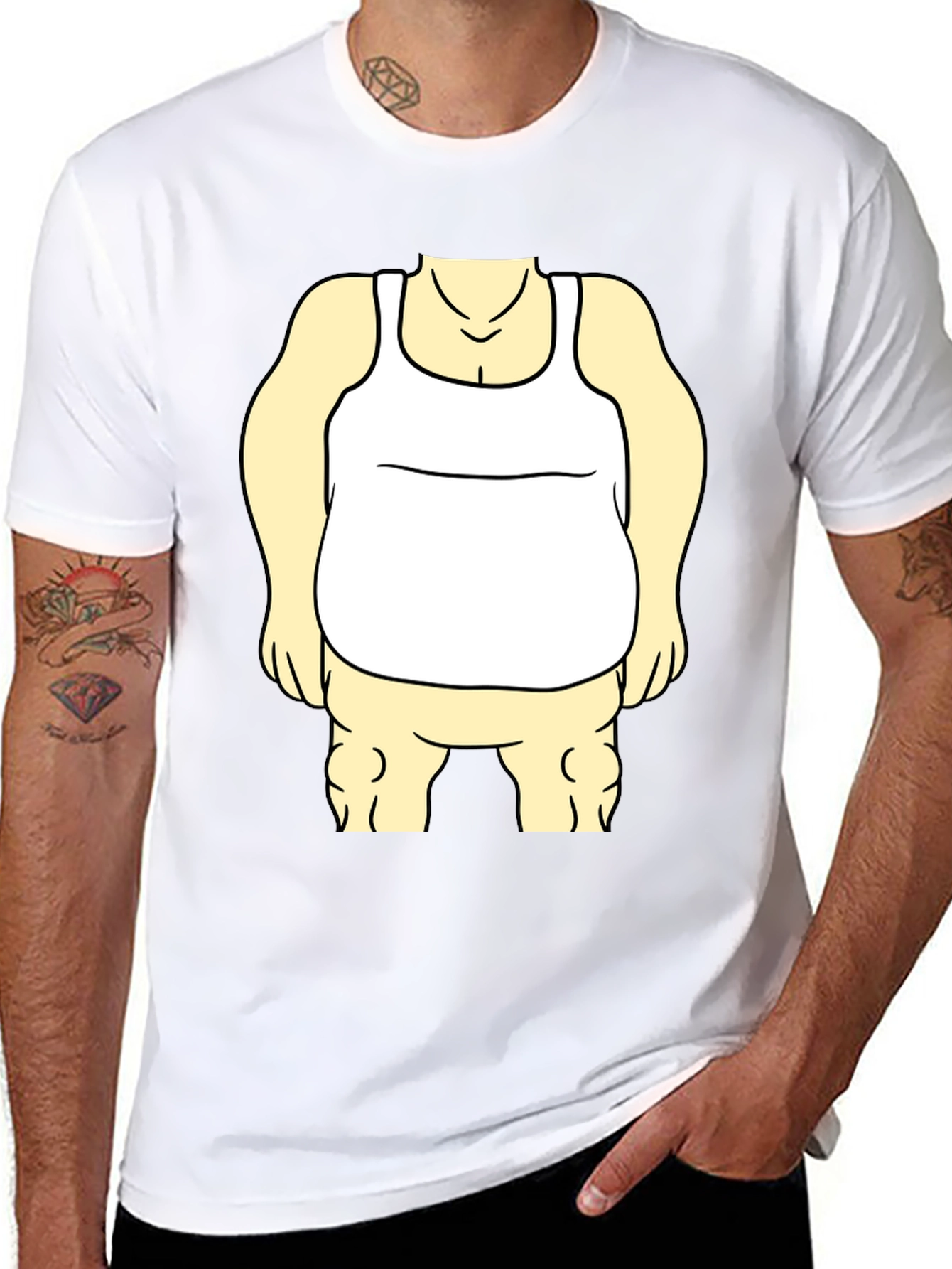 Funny Cartoon Character Graphic Black T-Shirt