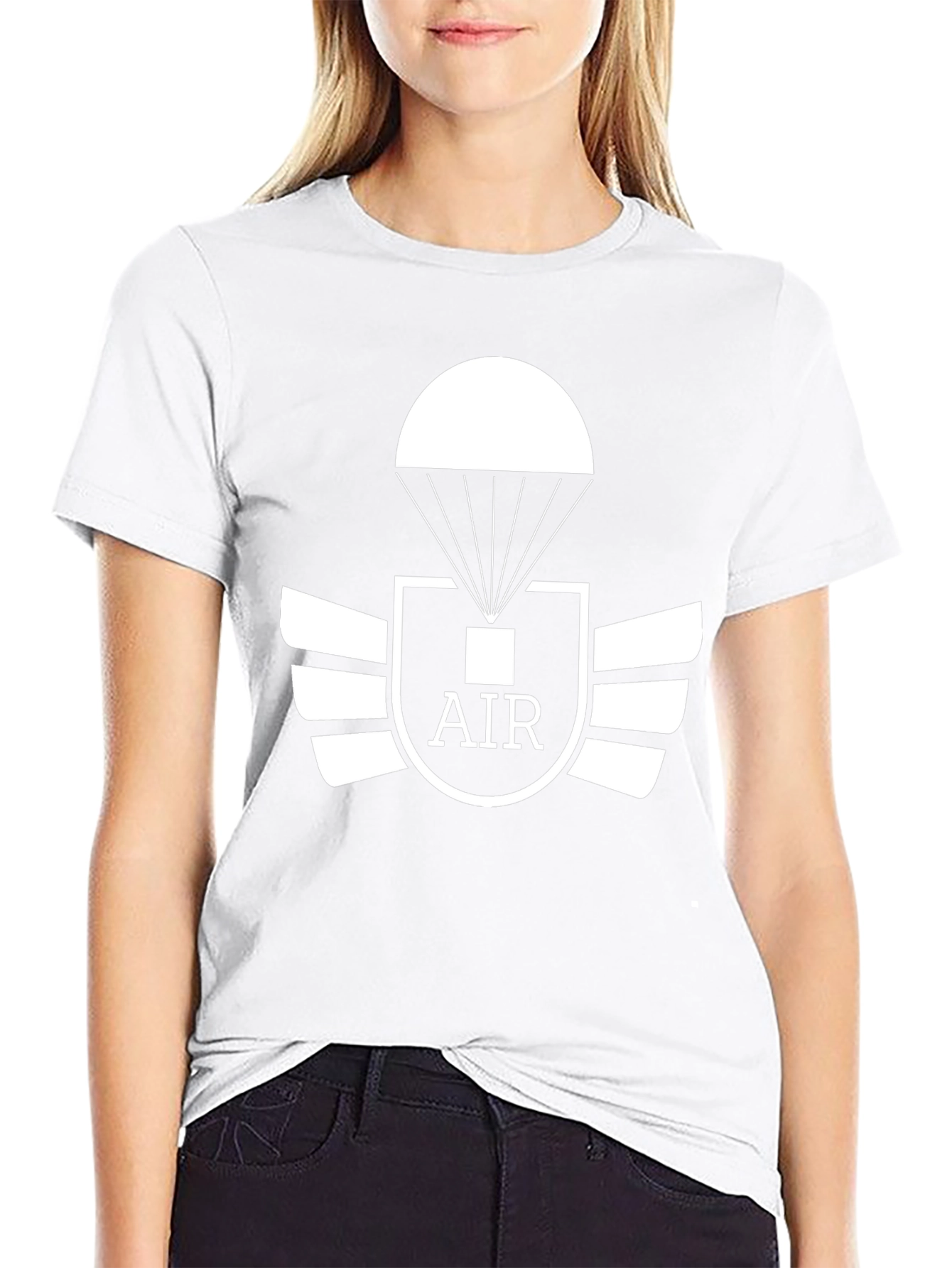 Airborne Parachute T-Shirt - Black Graphic Tee