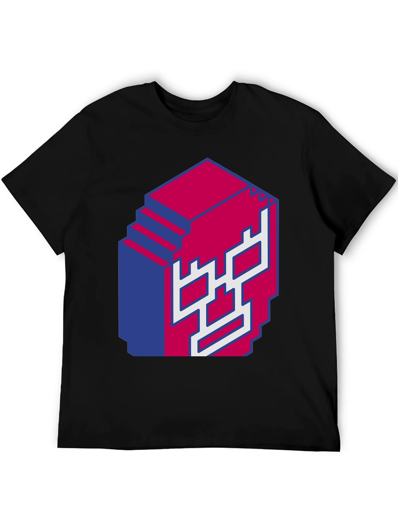 Pixel Skull Graphic Tee - Bold 3D Design