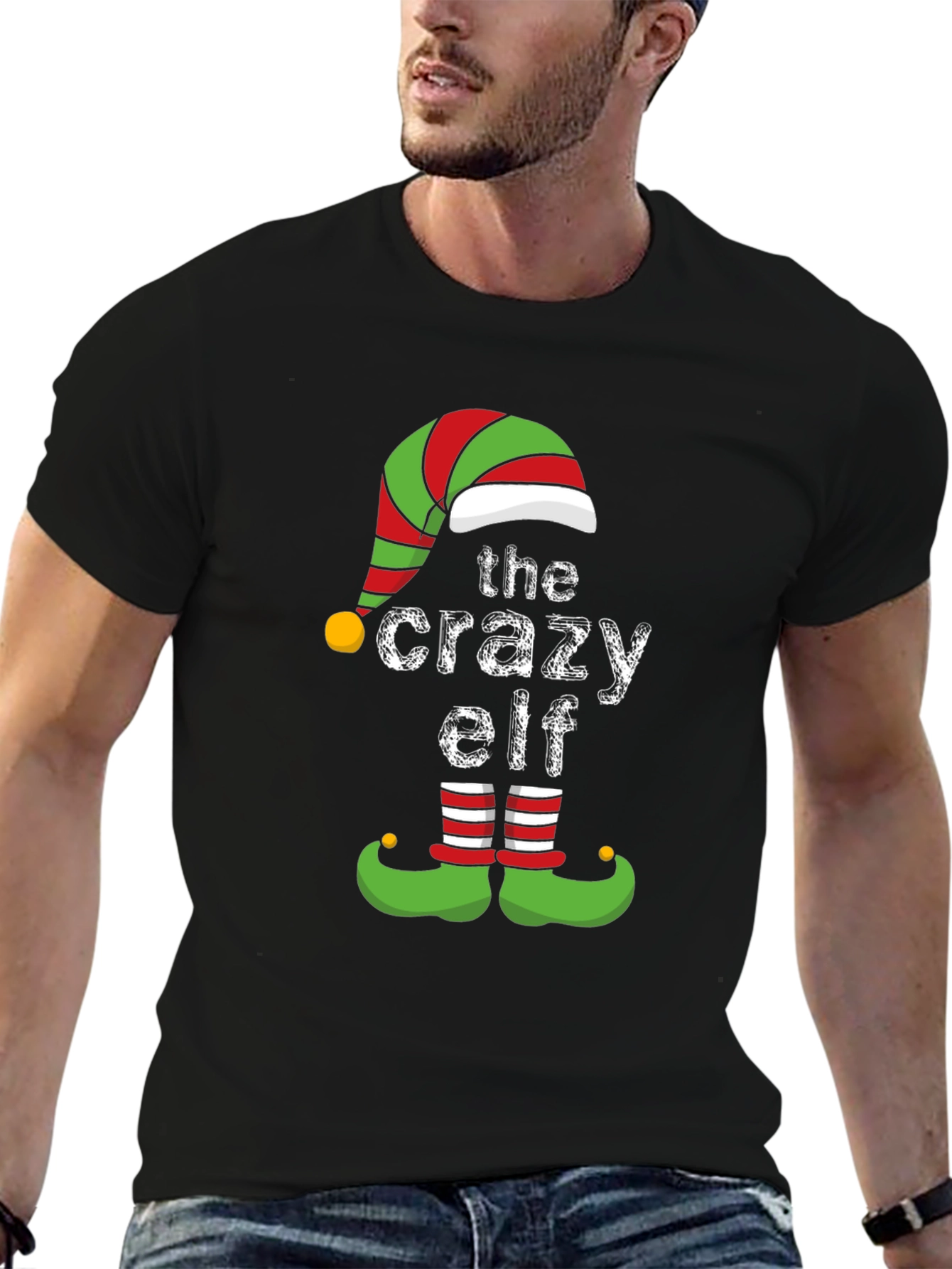 The Crazy Elf Christmas T-Shirt Holiday Tee