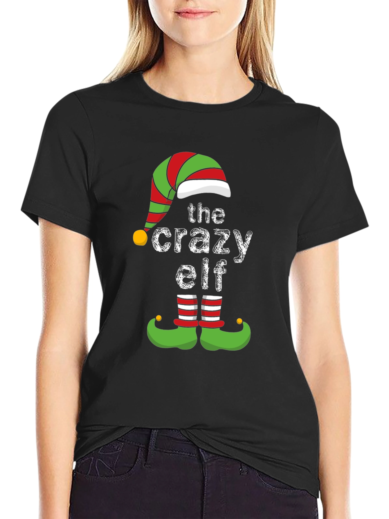 The Crazy Elf Christmas T-Shirt Holiday Tee