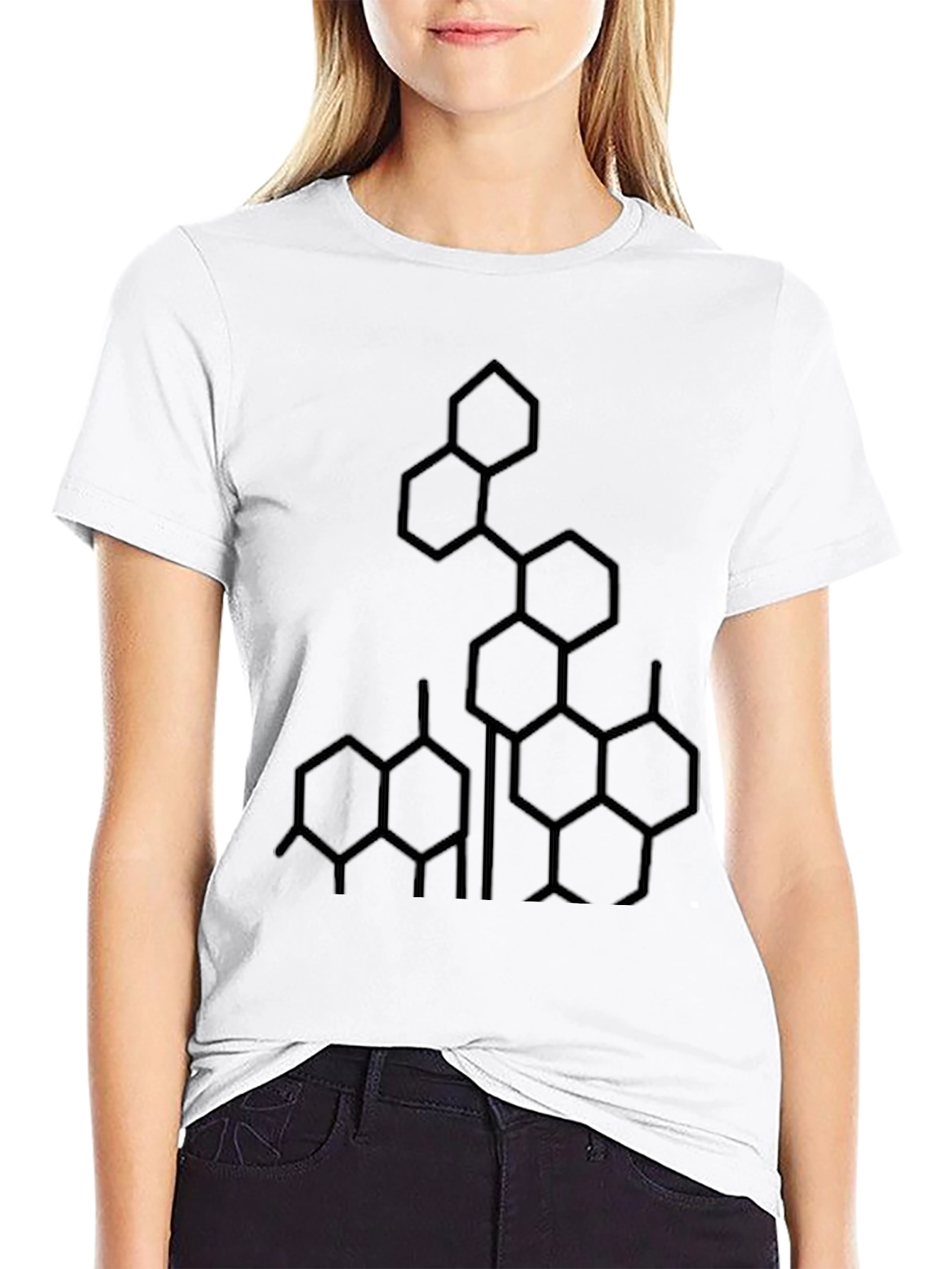 Geometric Graphic Tee - Modern Style