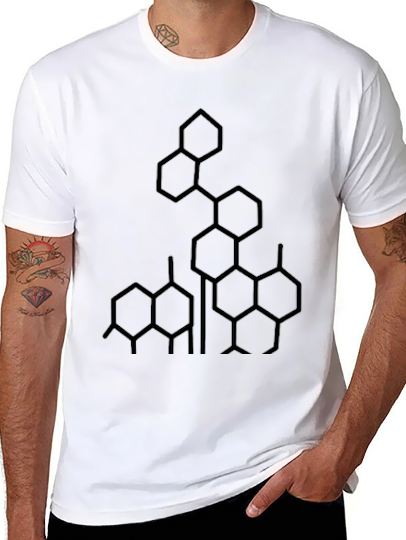 Geometric Graphic Tee - Modern Style