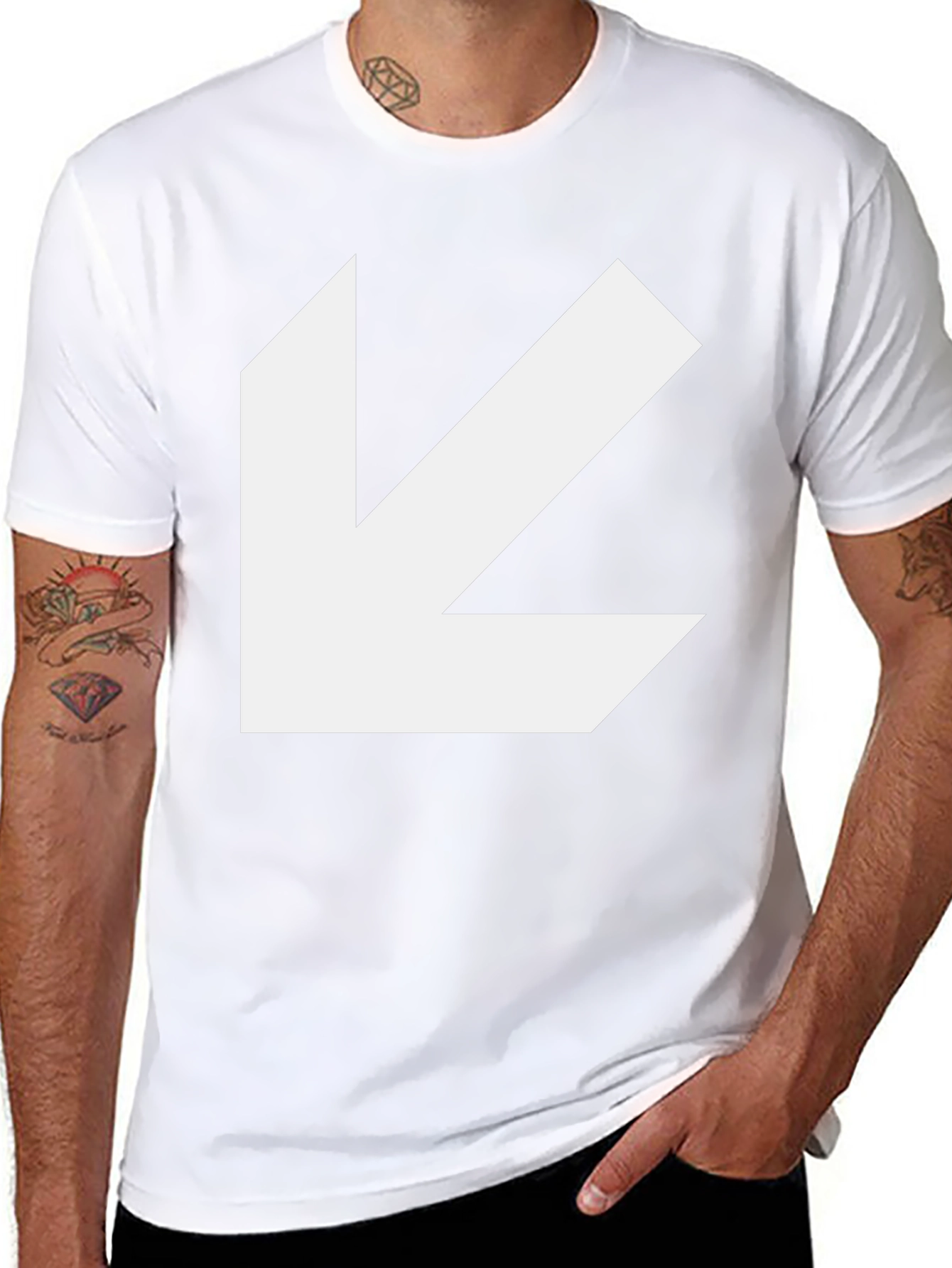 Bold Arrow Graphic Tee - Black Casual Style