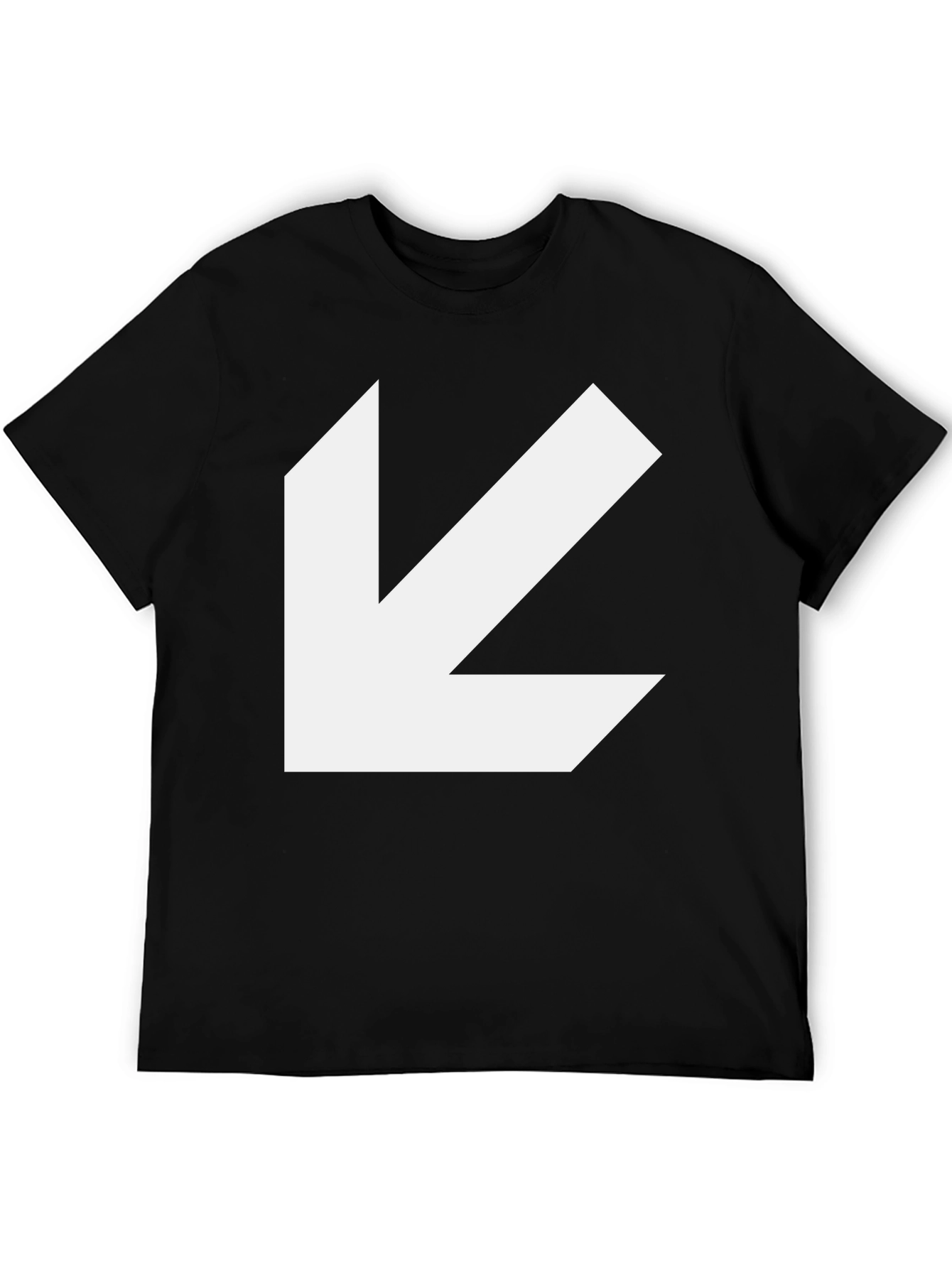 Bold Arrow Graphic Tee - Black Casual Style