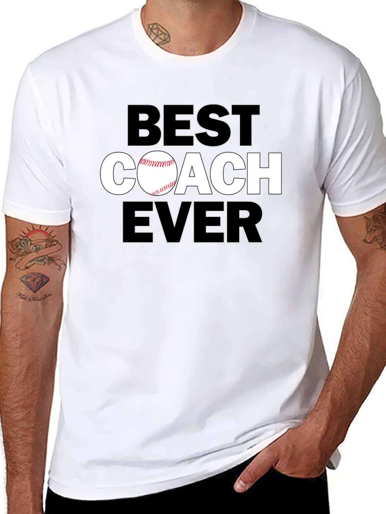 Best Coach Ever T-Shirt Baseball Coach Gift