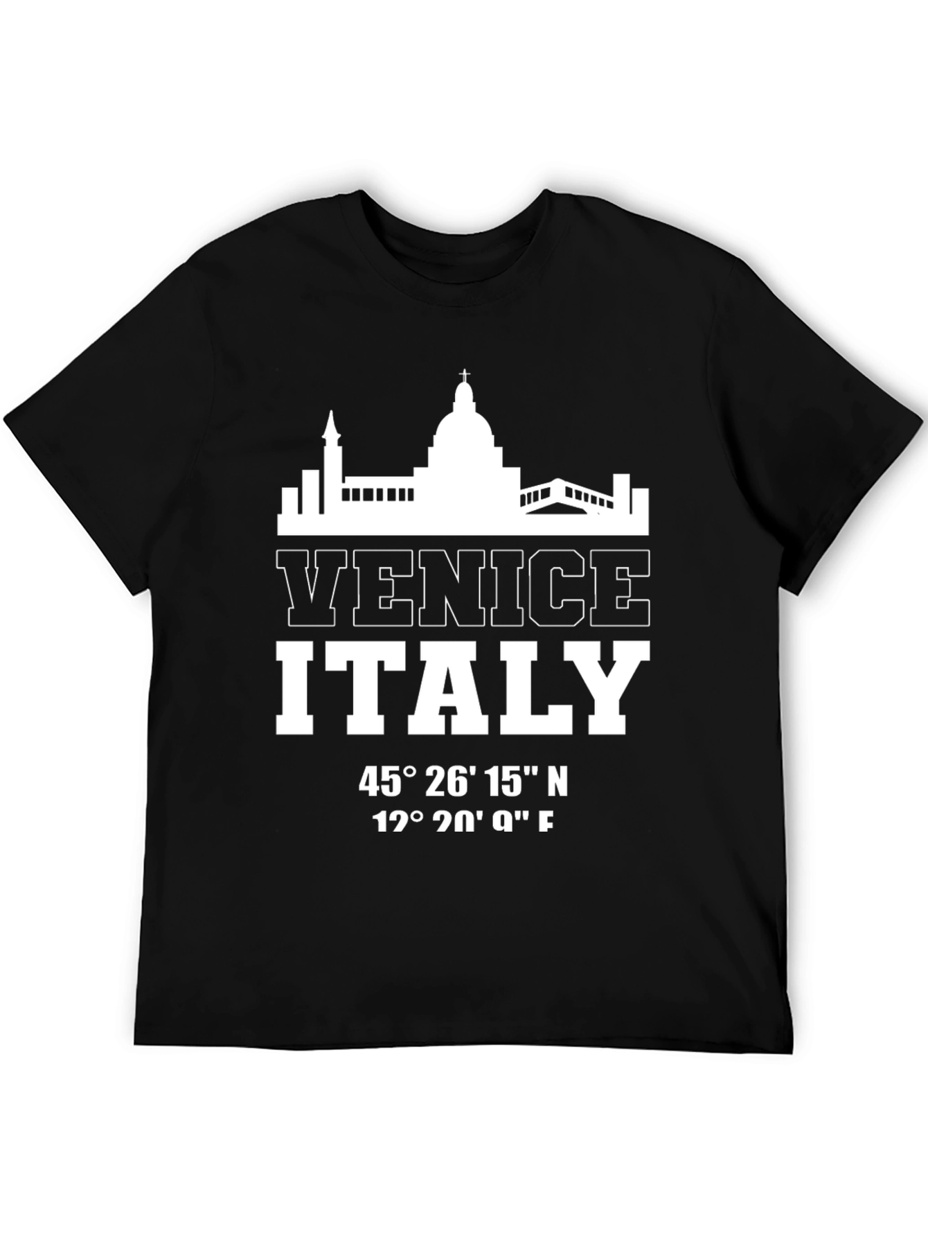 Venice Italy Black Graphic Tee