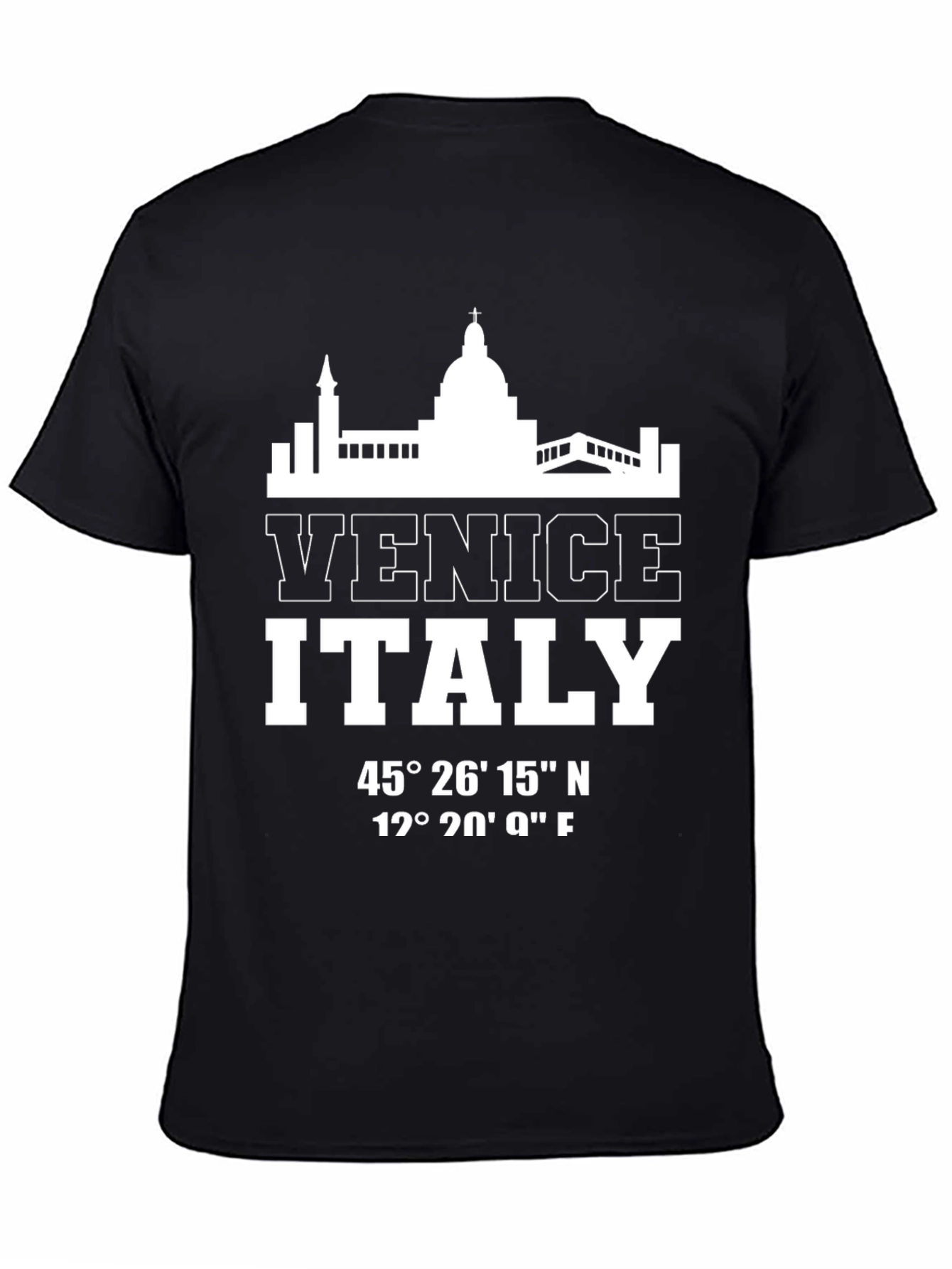 Venice Italy Black Graphic Tee