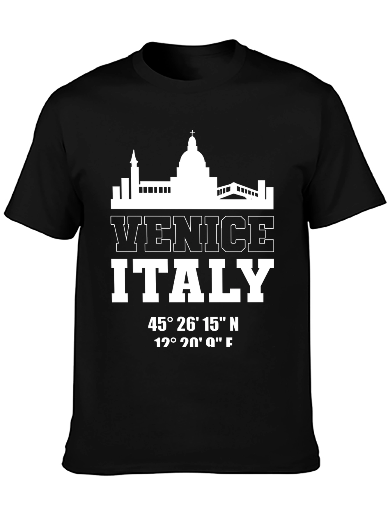 Venice Italy Black Graphic Tee