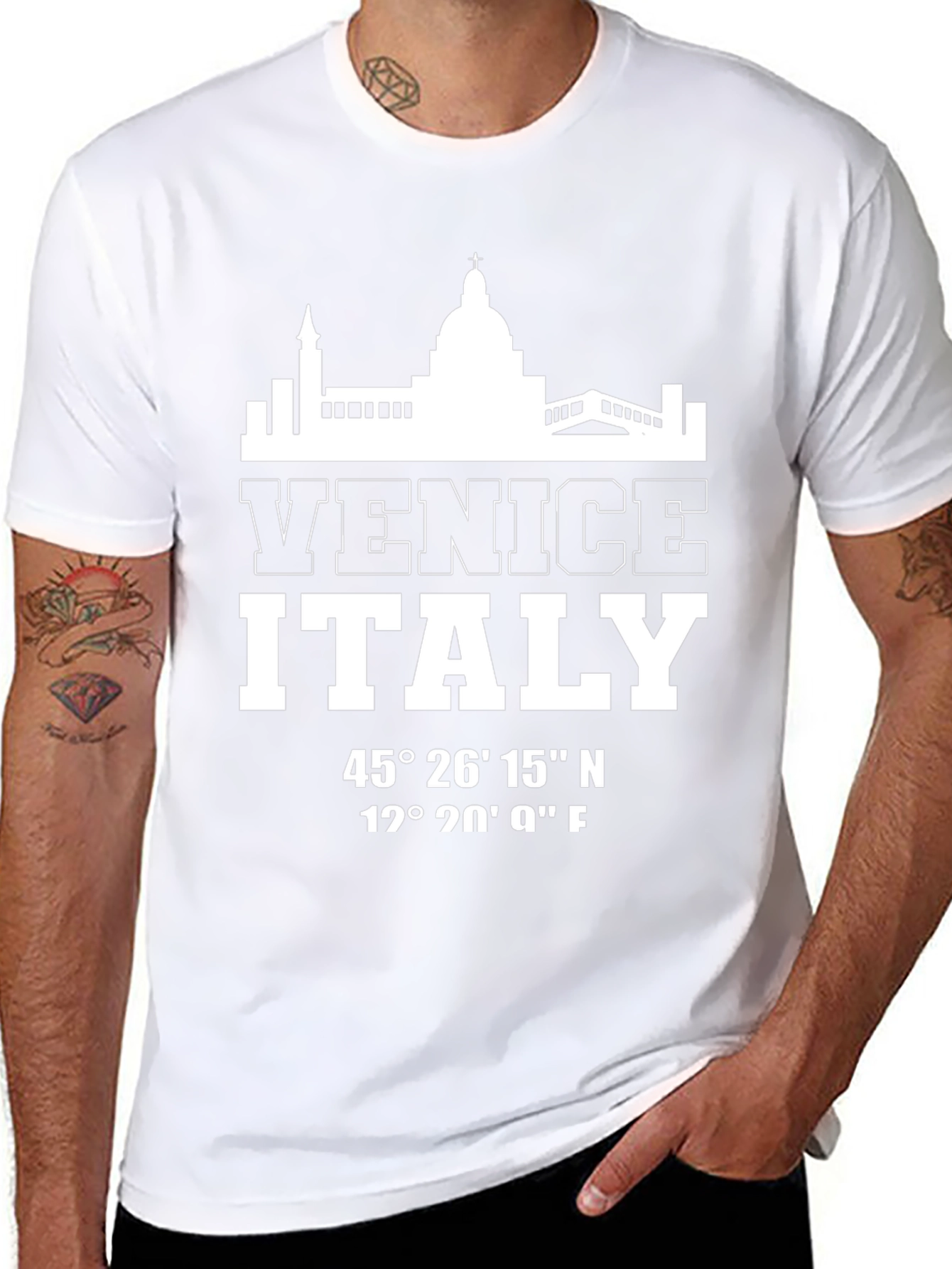 Venice Italy Black Graphic Tee