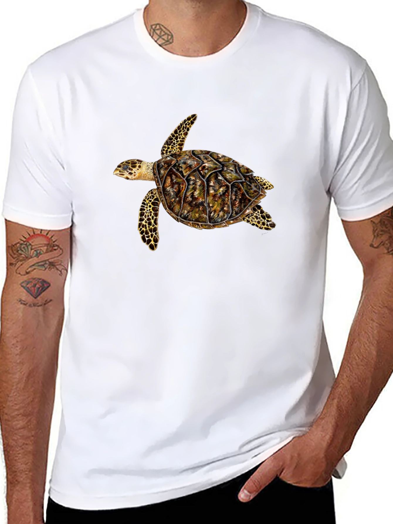 Sea Turtle Graphic Black T-Shirt