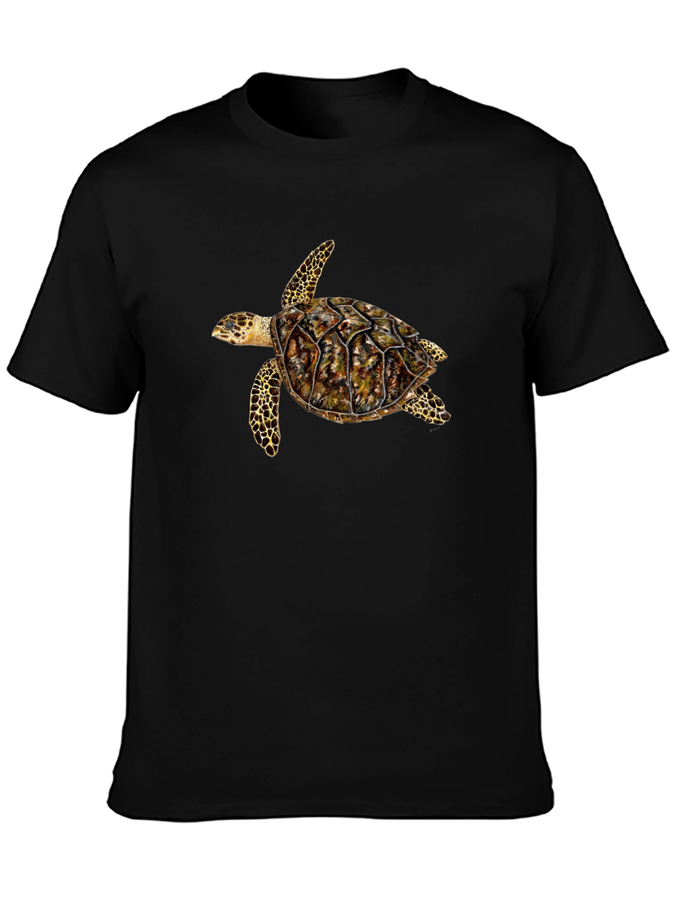 Sea Turtle Graphic Black T-Shirt