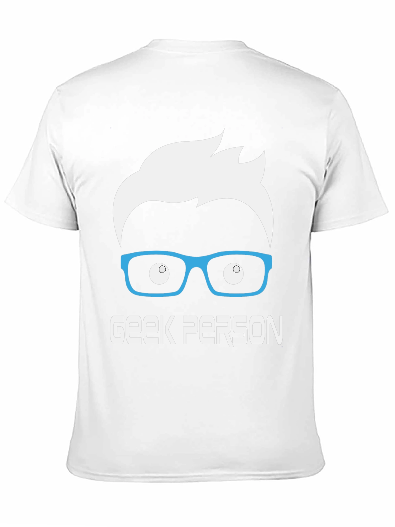 Geek Person Graphic Tee - Black Cotton T-Shirt