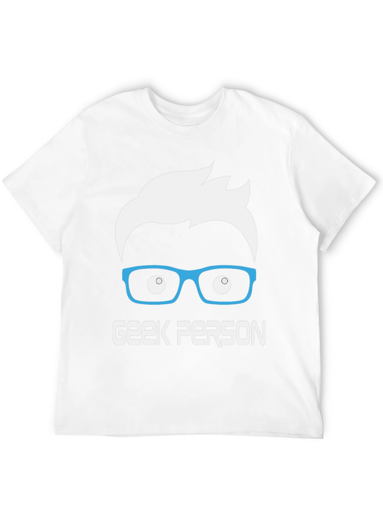 Geek Person Graphic Tee - Black Cotton T-Shirt