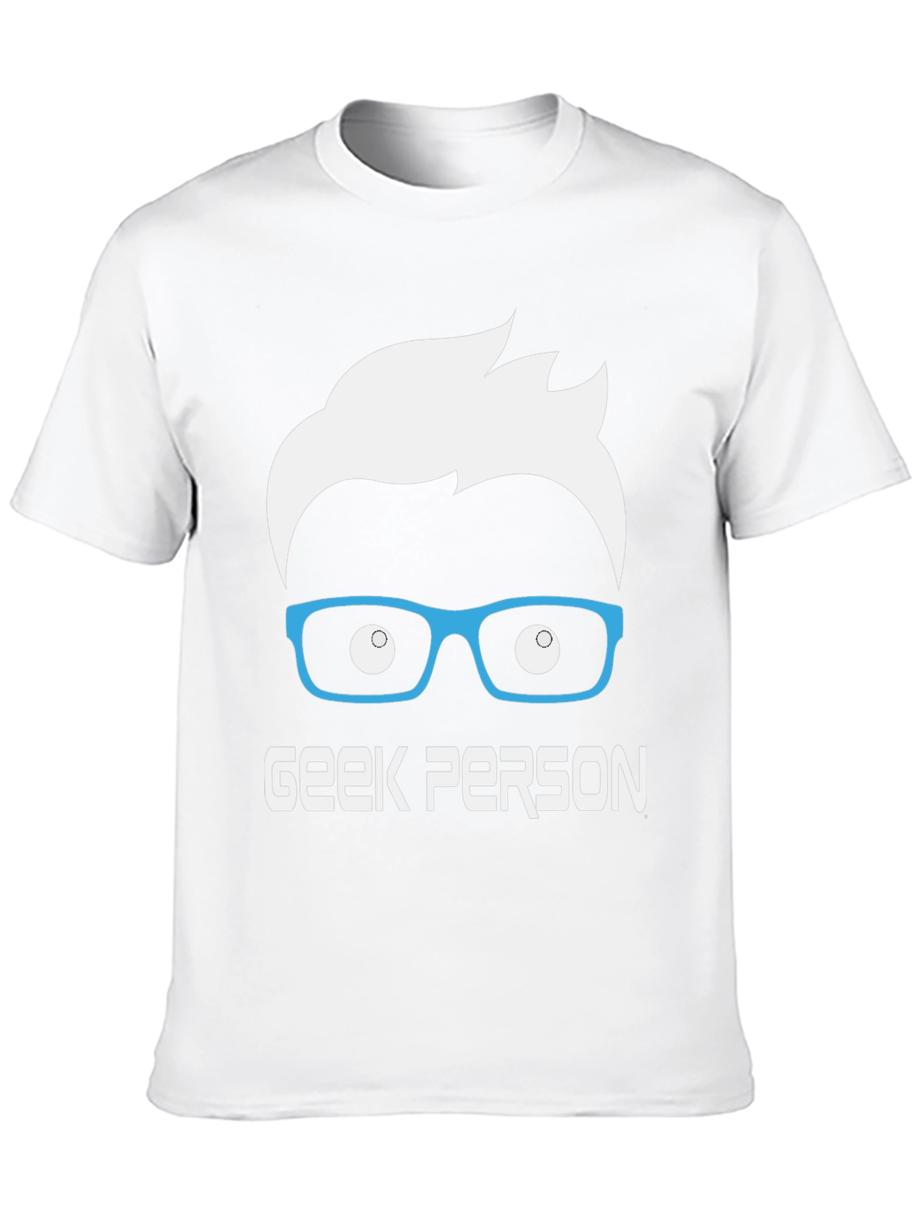 Geek Person Graphic Tee - Black Cotton T-Shirt