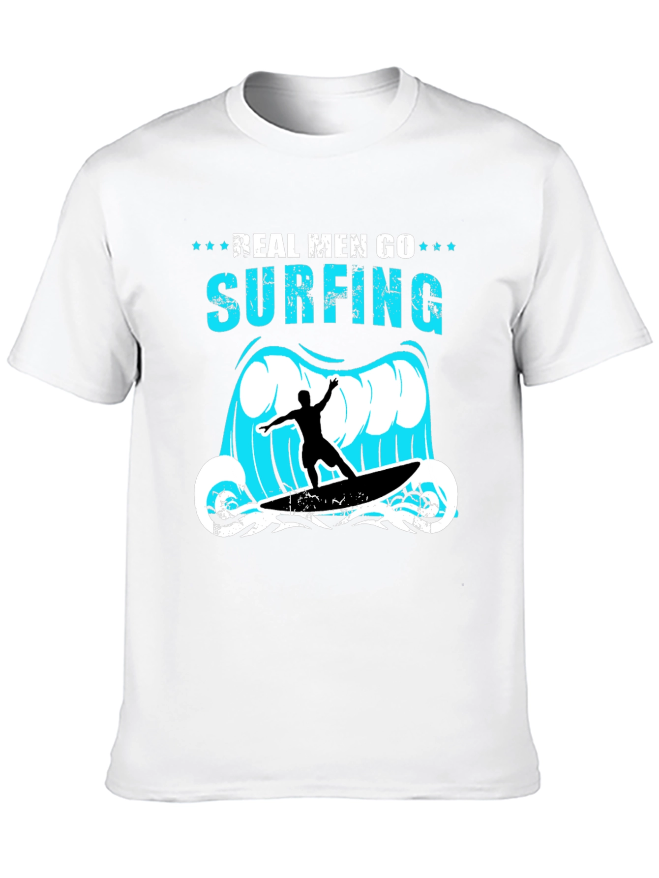 Real Men Go Surfing Graphic T-Shirt