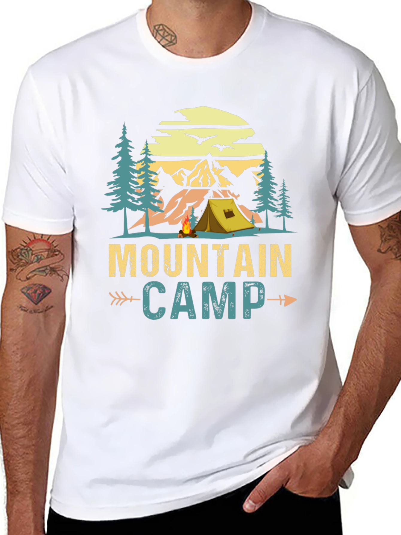 Mountain Camp Graphic Tee - Adventure Awaits!