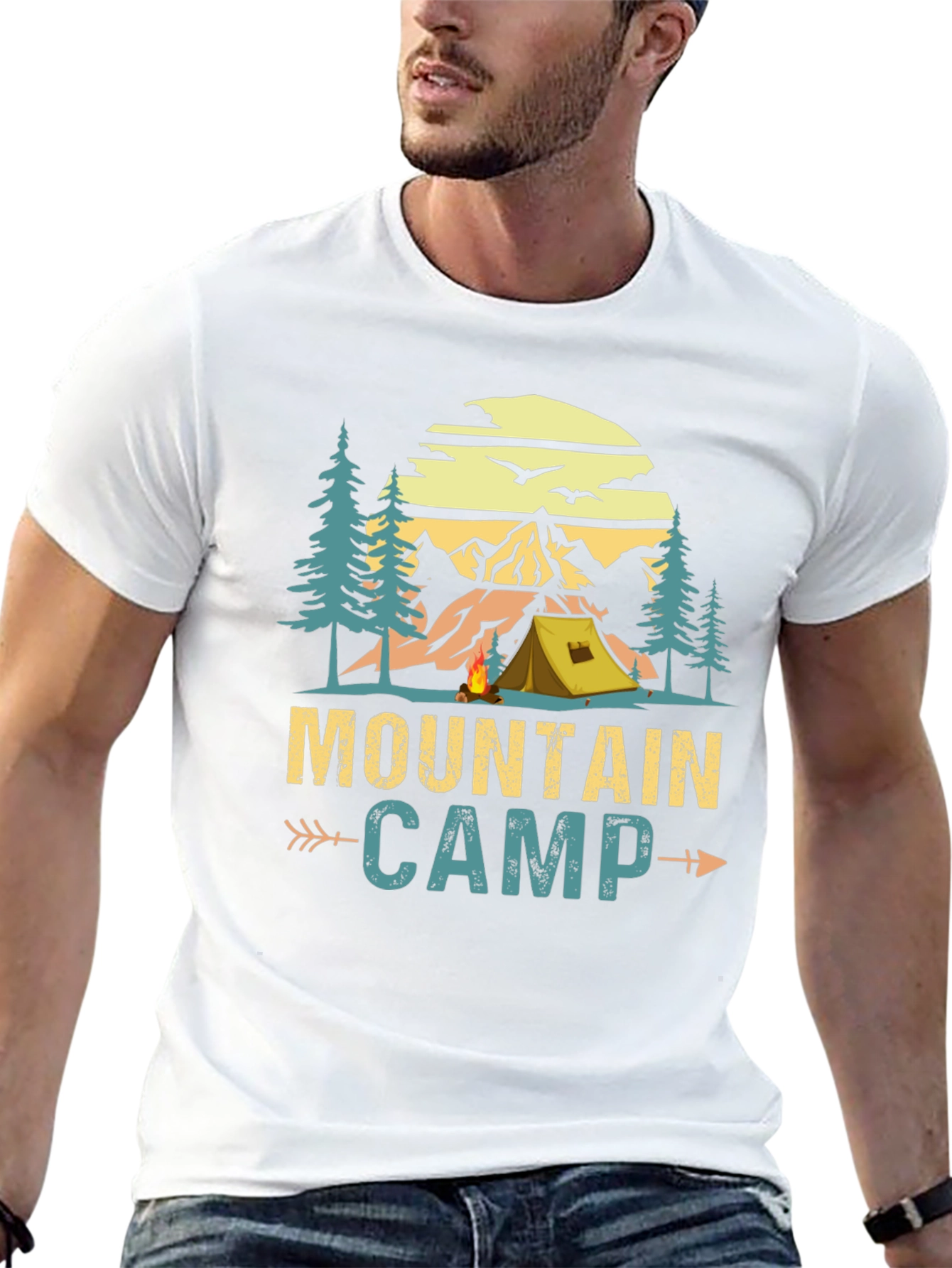 Mountain Camp Graphic Tee - Adventure Awaits!