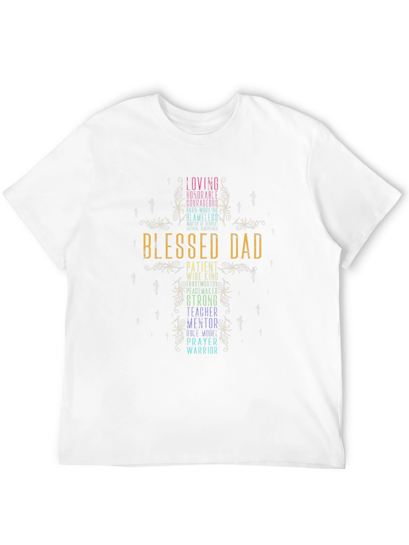 Blessed Dad Cross Graphic Tee - Fathers Day Gift