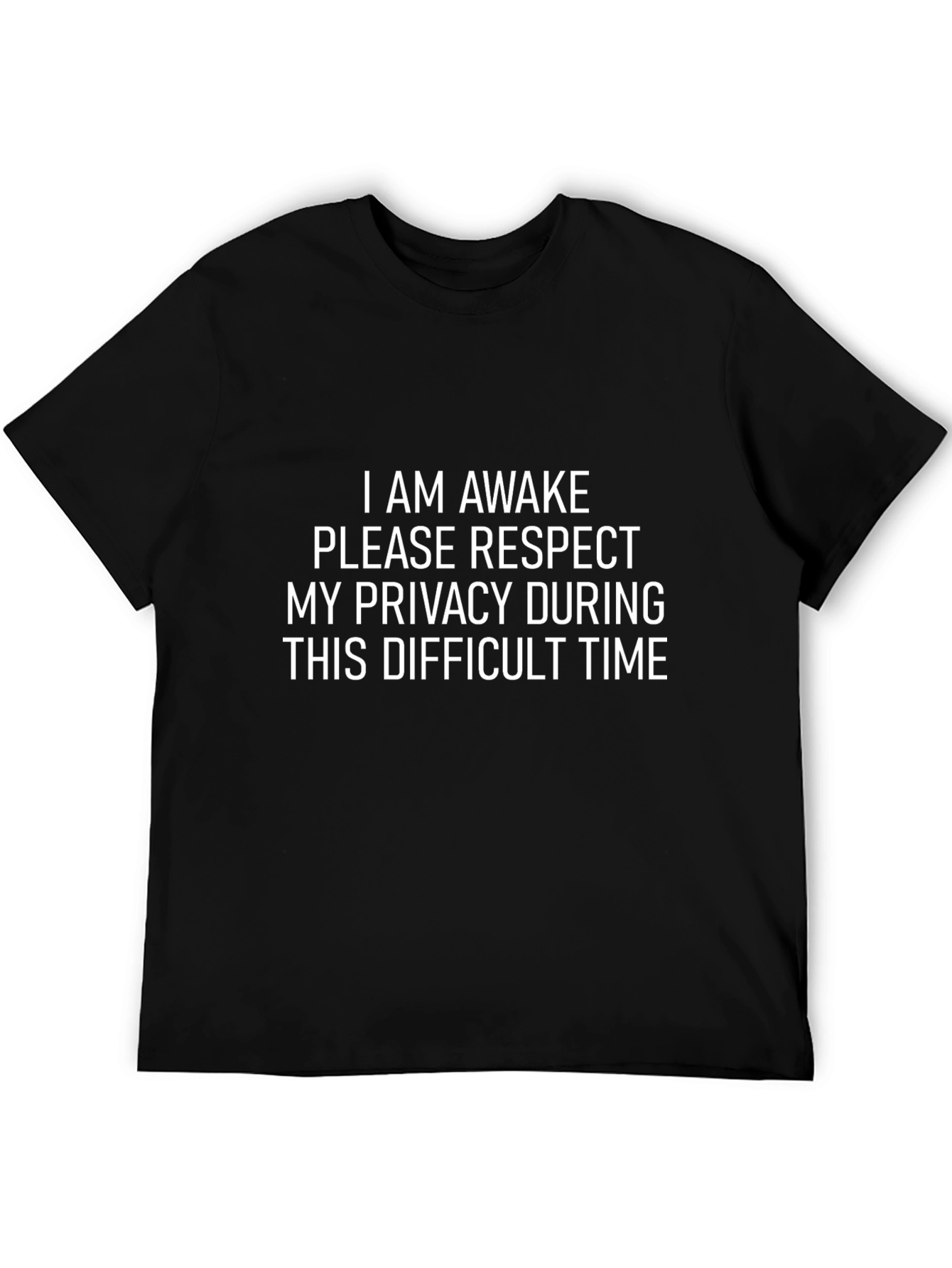 Humorous I Am Awake Black Graphic Tee