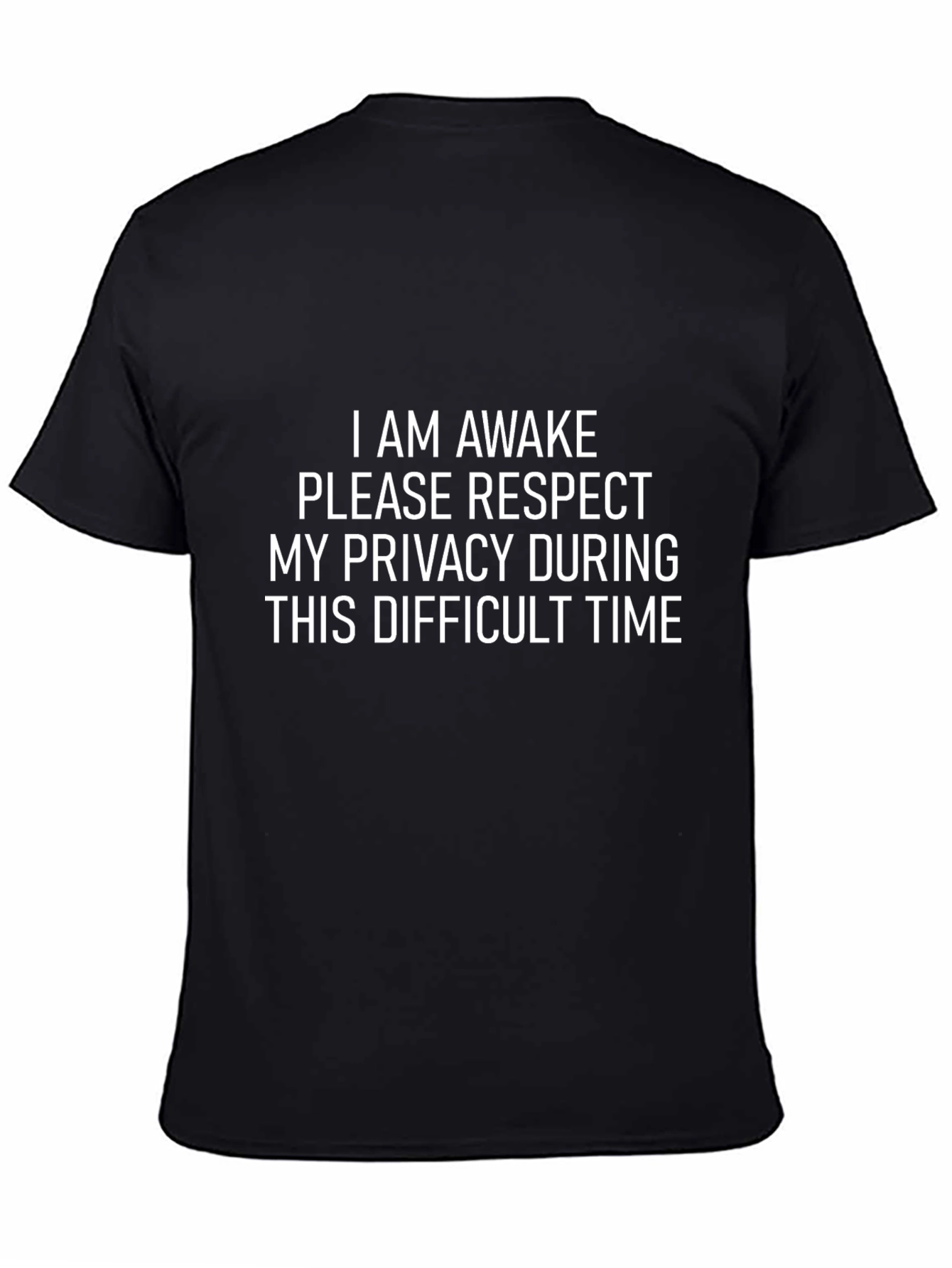 Humorous I Am Awake Black Graphic Tee
