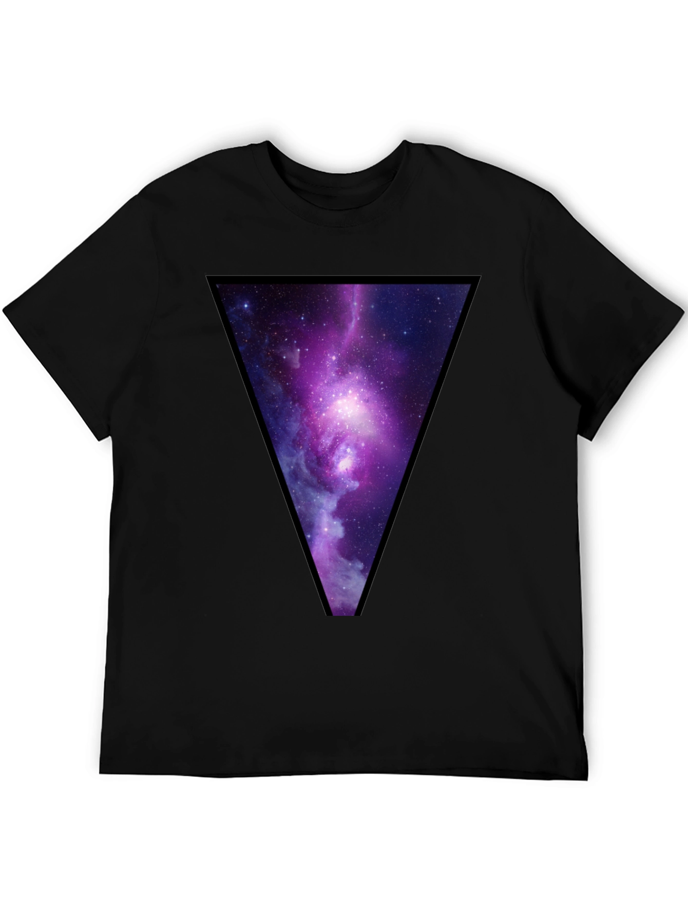 Galaxy Triangle Graphic T-Shirt - Trendy Casual Wear