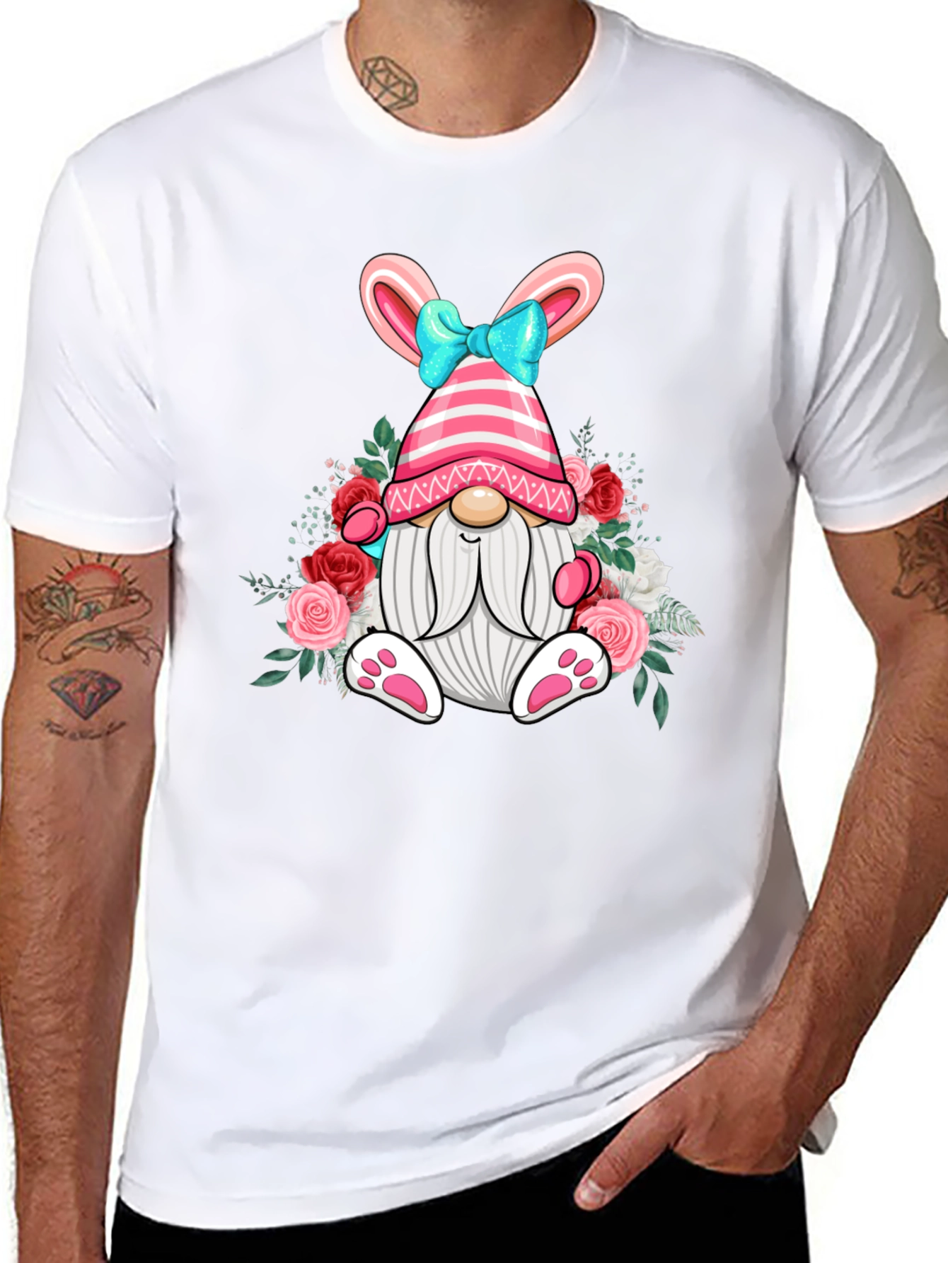 Easter Bunny Gnome T-Shirt - Springtime Fun