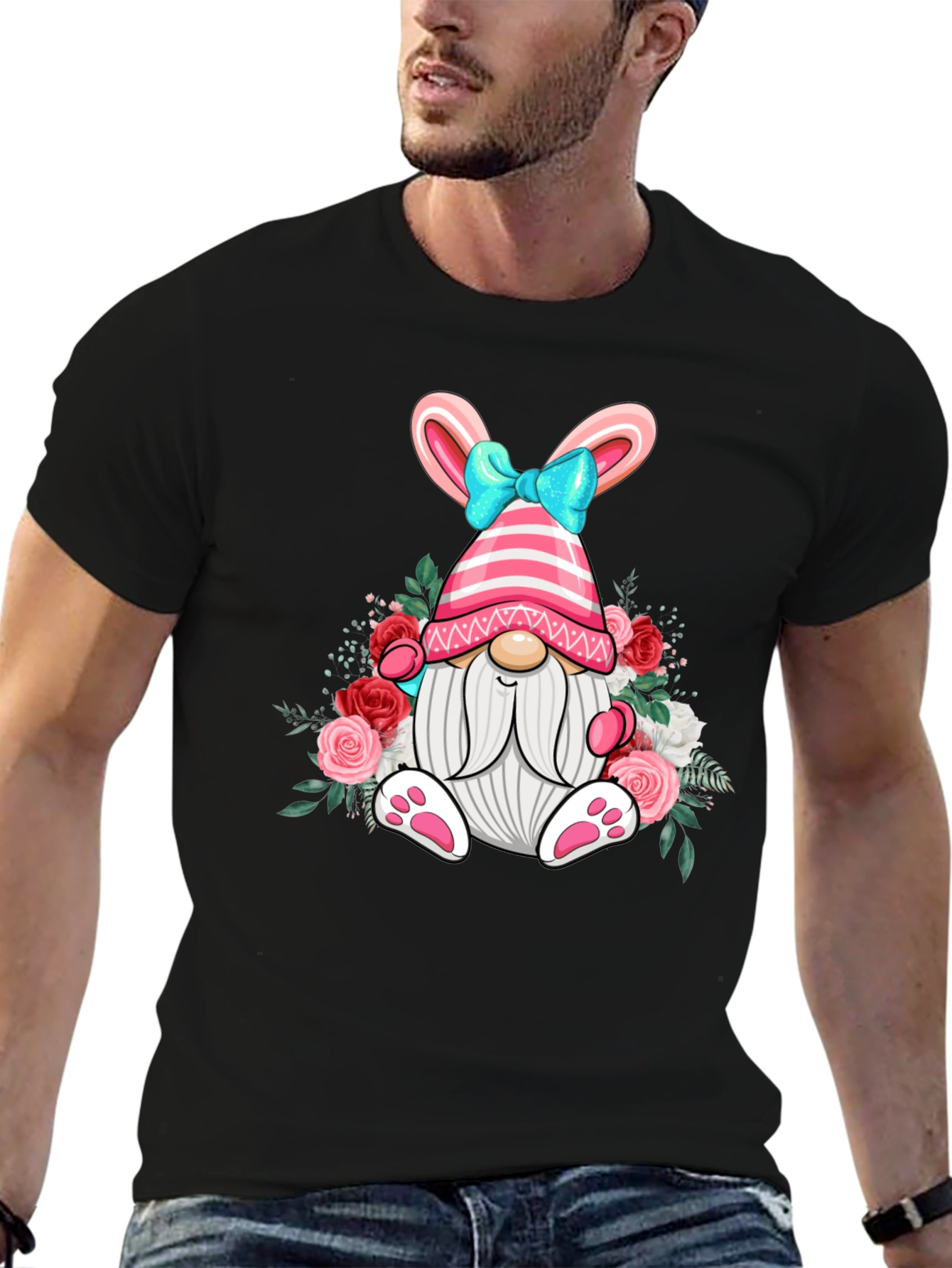 Easter Bunny Gnome T-Shirt - Springtime Fun