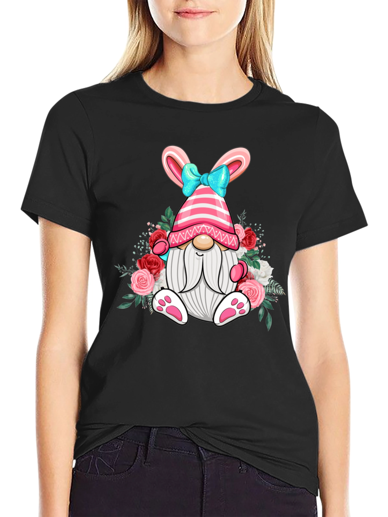Easter Bunny Gnome T-Shirt - Springtime Fun