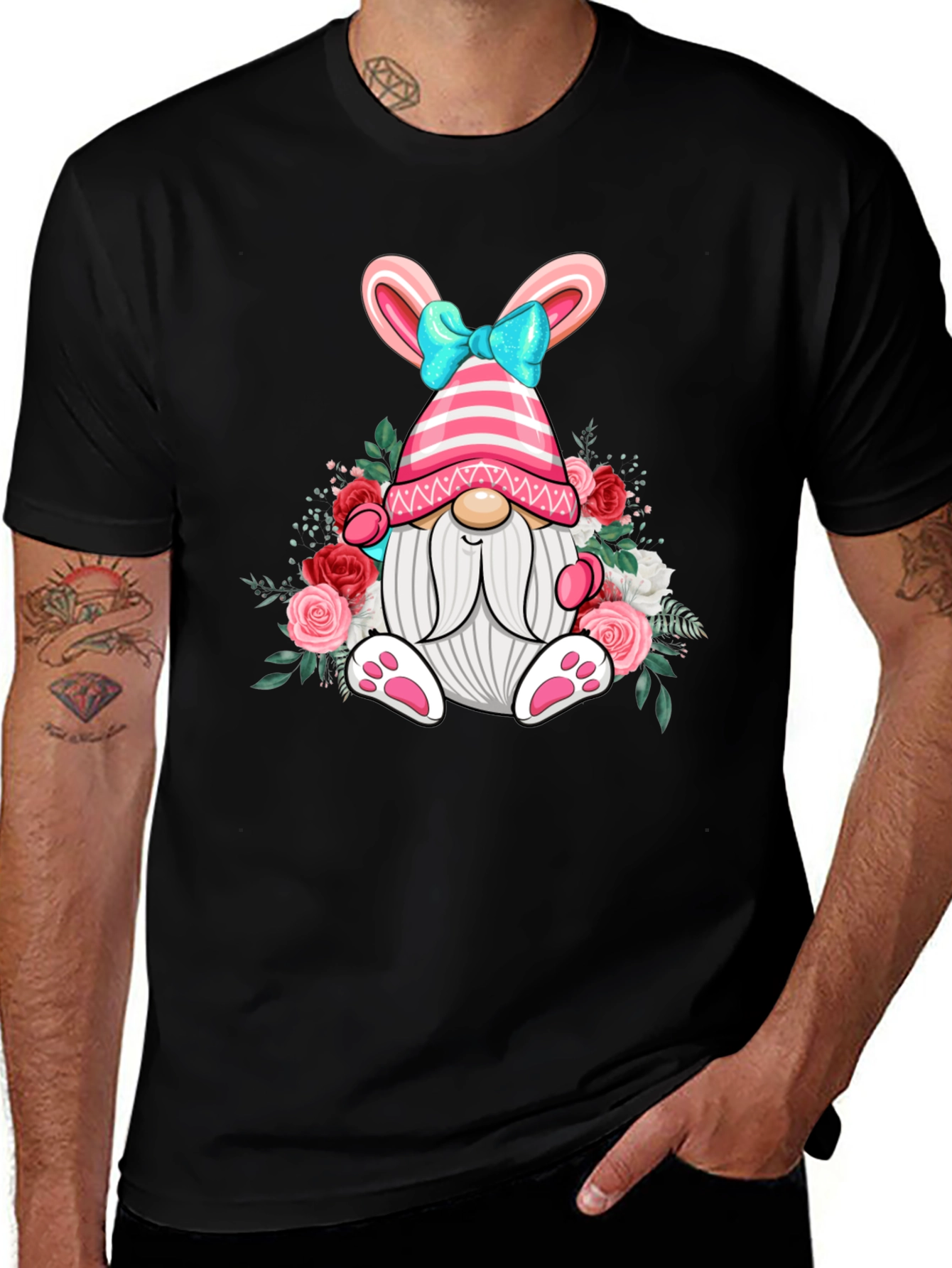 Easter Bunny Gnome T-Shirt - Springtime Fun