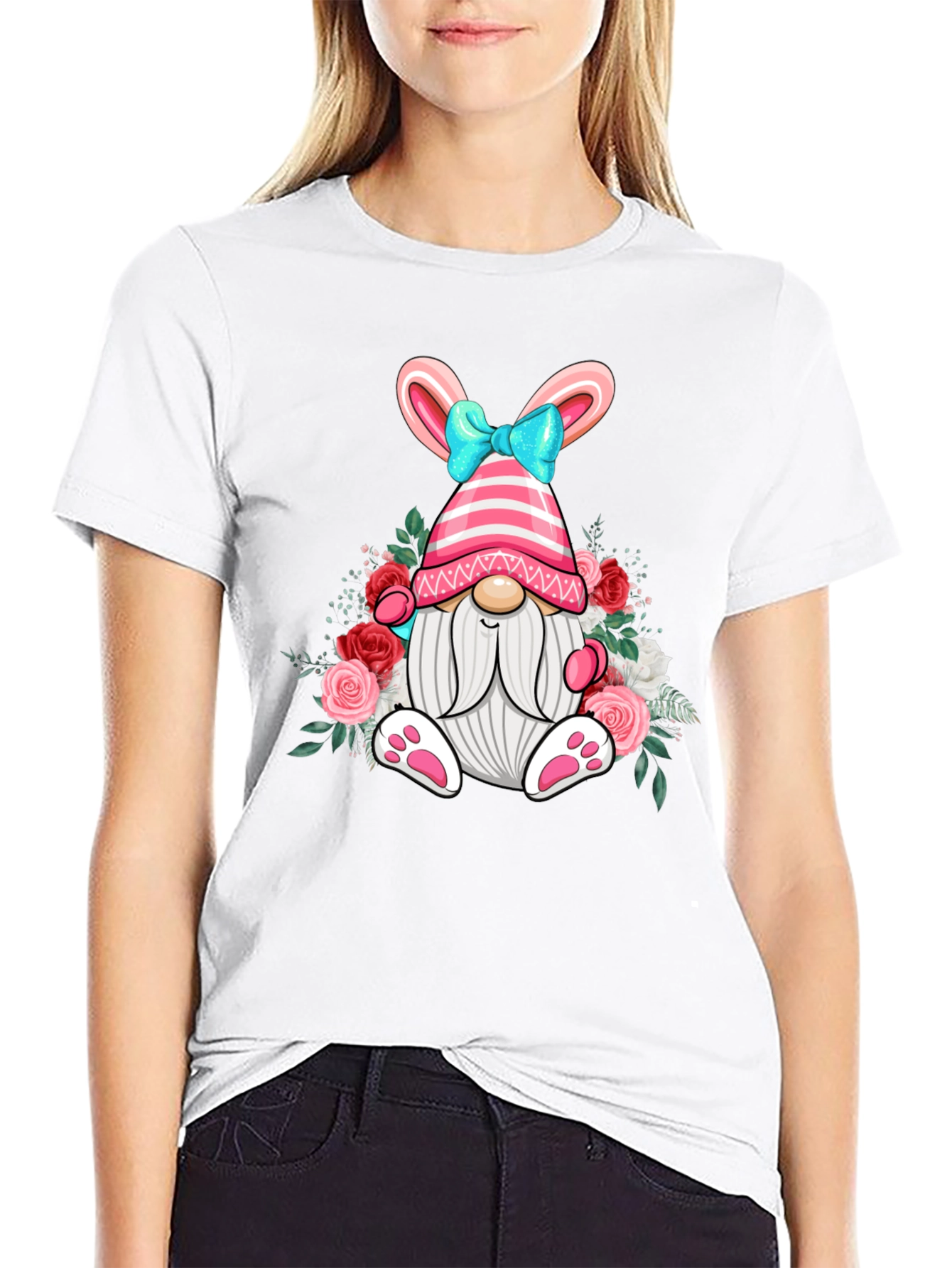 Easter Bunny Gnome T-Shirt - Springtime Fun