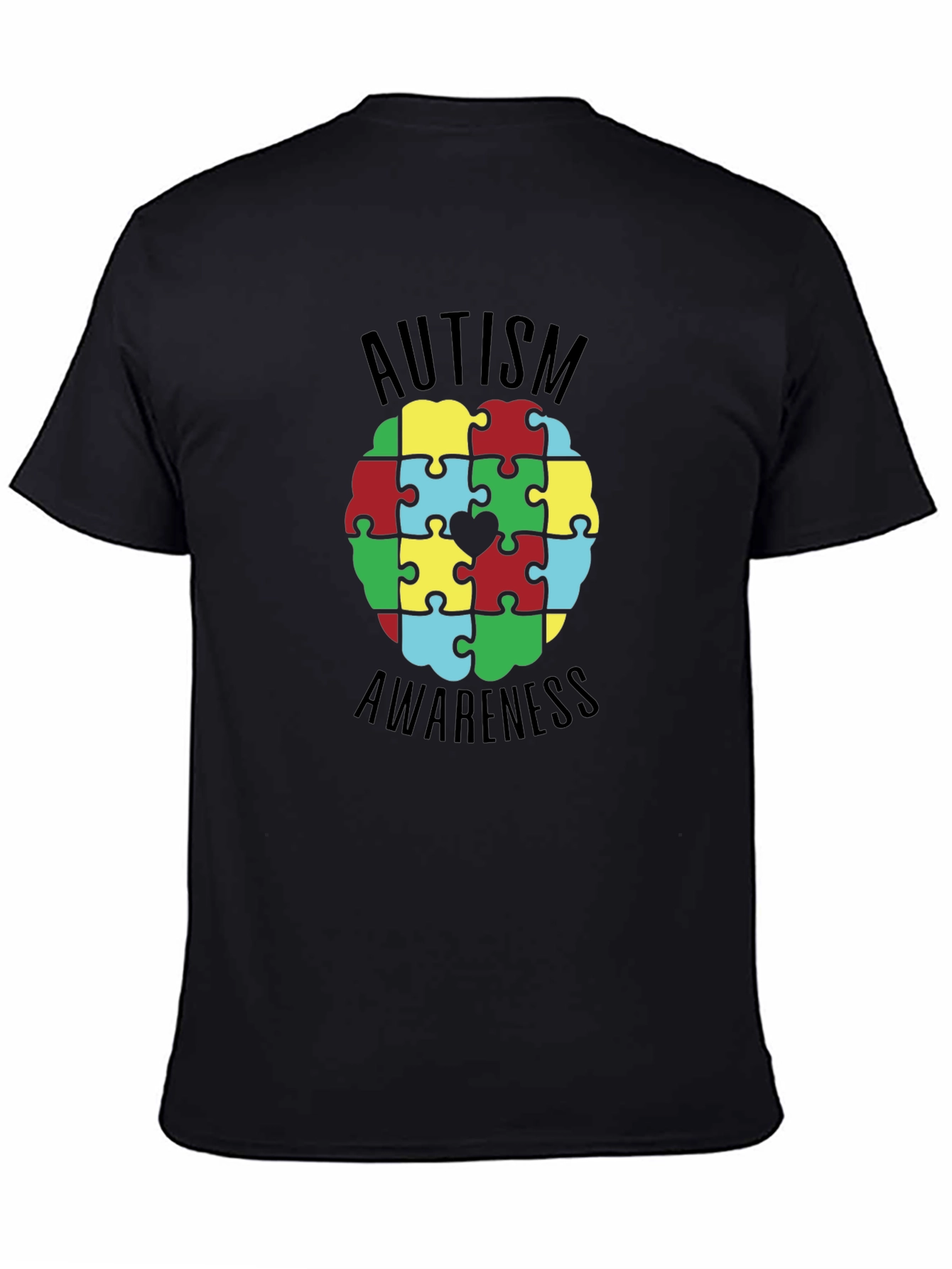 Autism Awareness Puzzle Piece Heart Graphic Tee