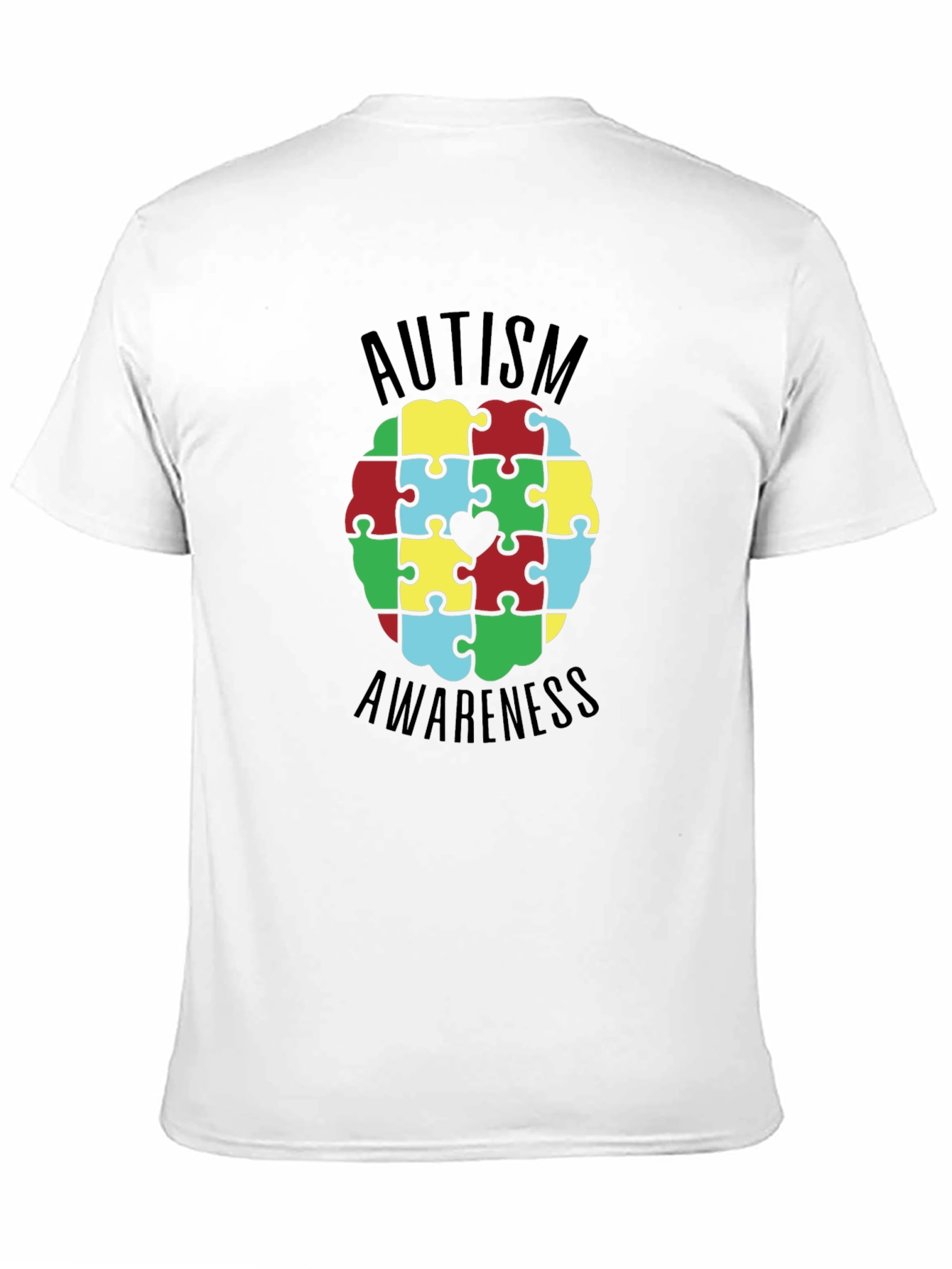 Autism Awareness Puzzle Piece Heart Graphic Tee