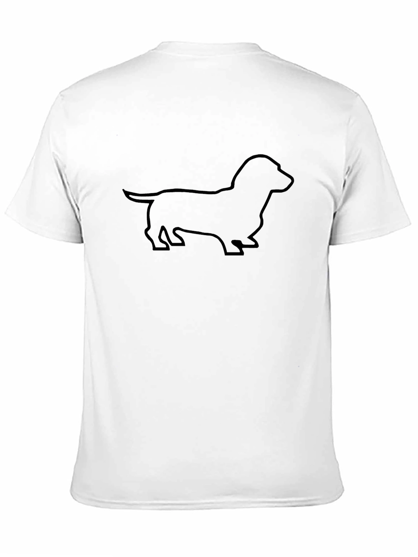 Dachshund Silhouette Black T-Shirt - Modern Dog Lover Tee