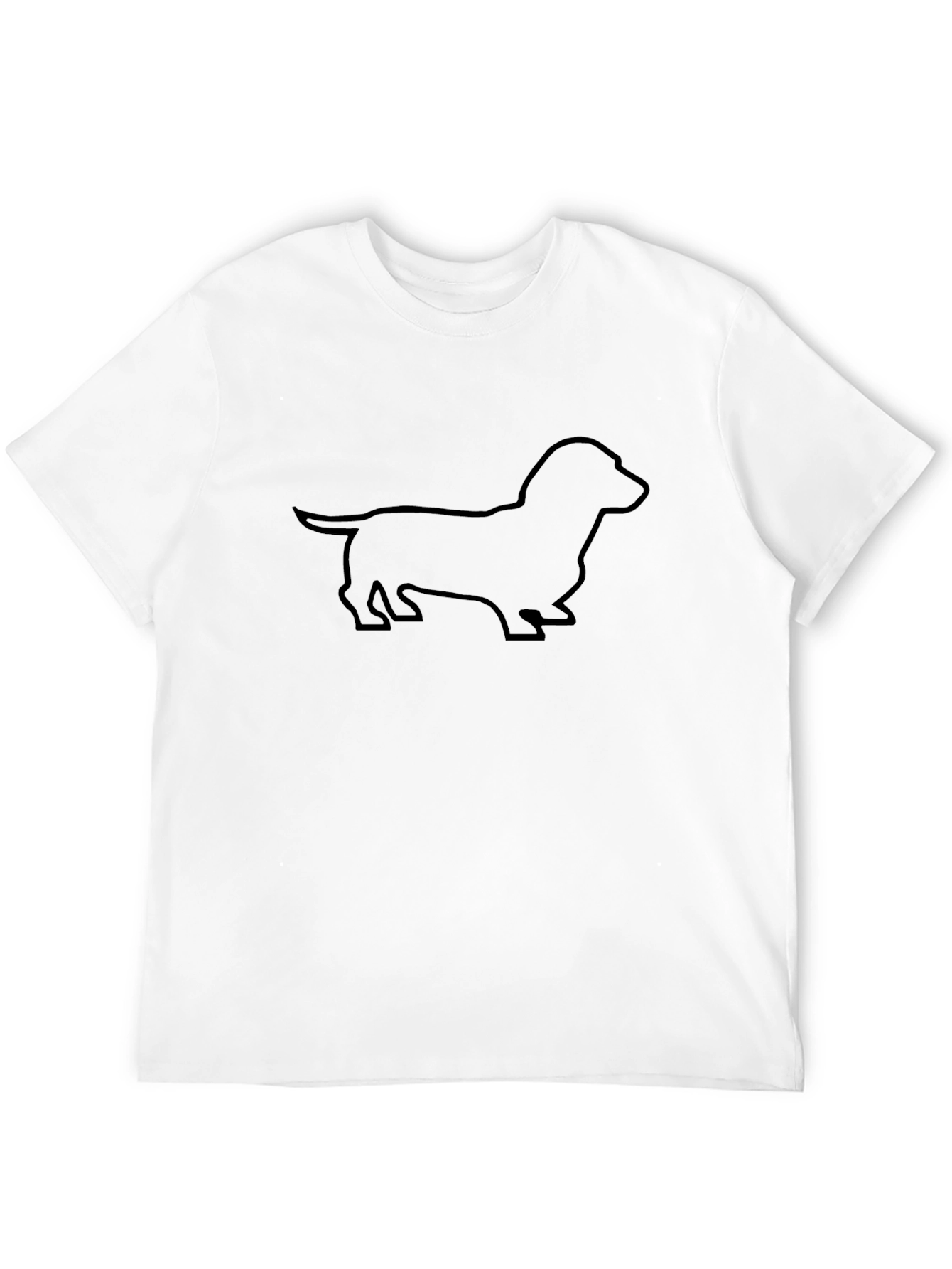 Dachshund Silhouette Black T-Shirt - Modern Dog Lover Tee