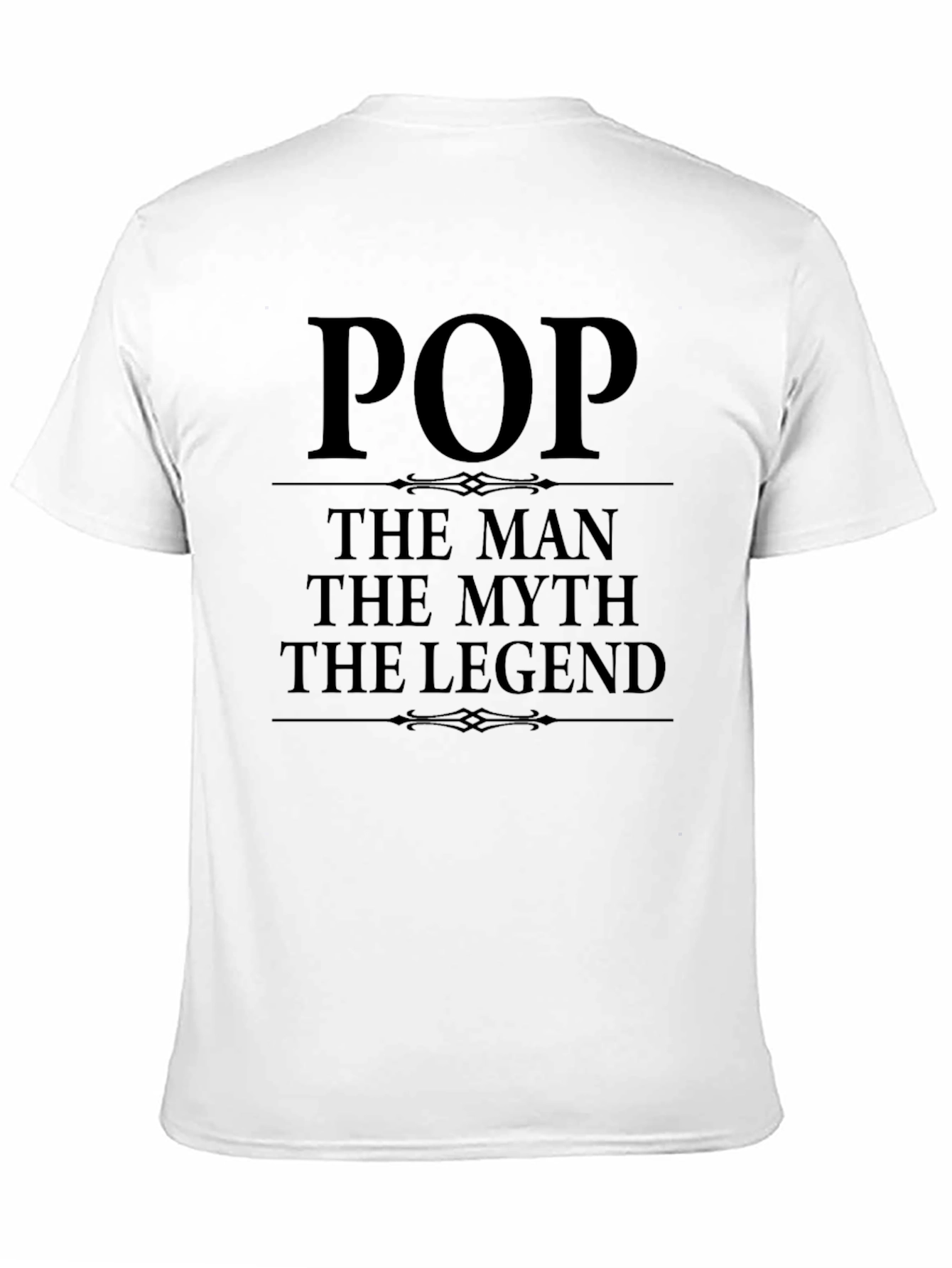 Pop The Man Myth Legend Black T-Shirt