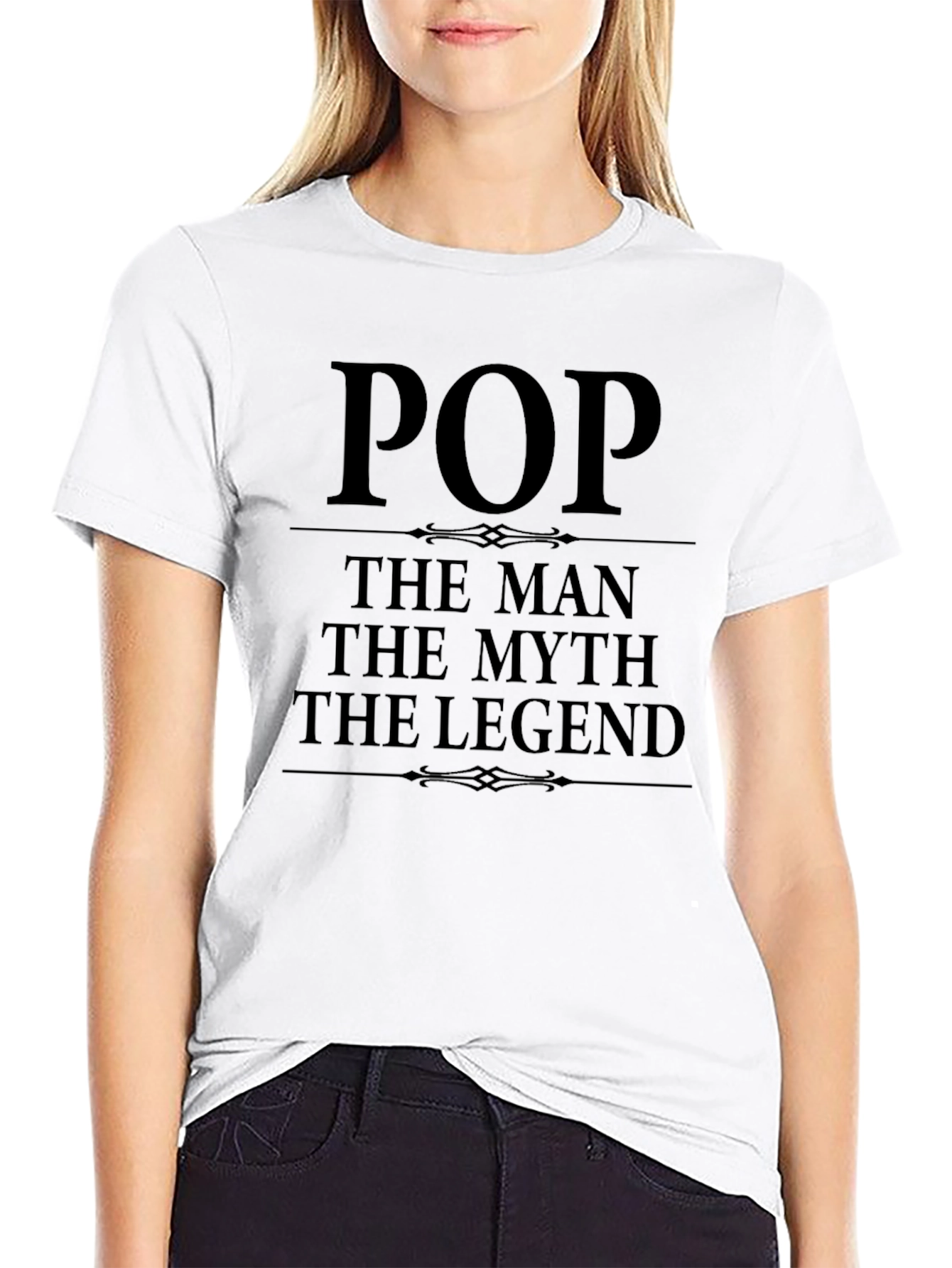 Pop The Man Myth Legend Black T-Shirt