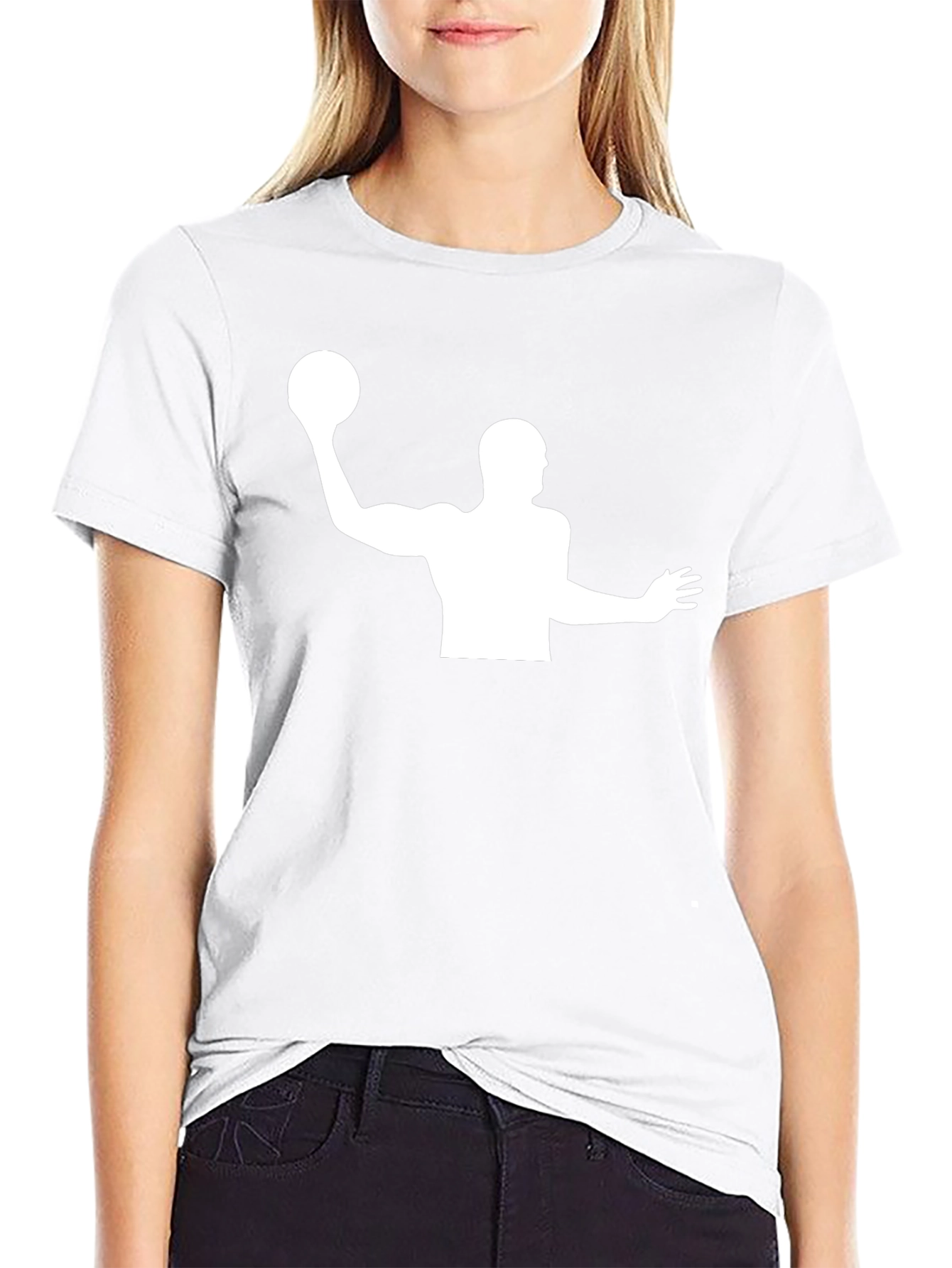 Water Polo Player Graphic T-Shirt - Black