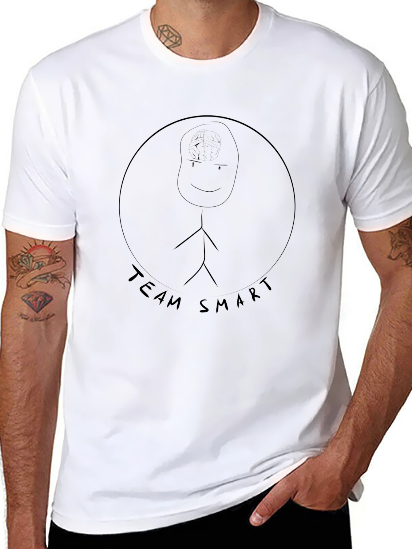Team Smart T-Shirt - Black Cotton Blend