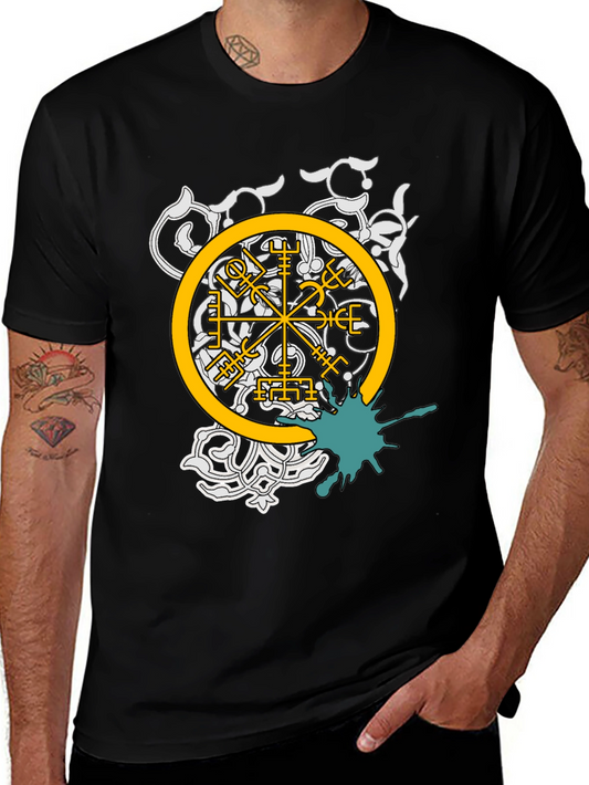 Viking Compass Graphic Tee - Black