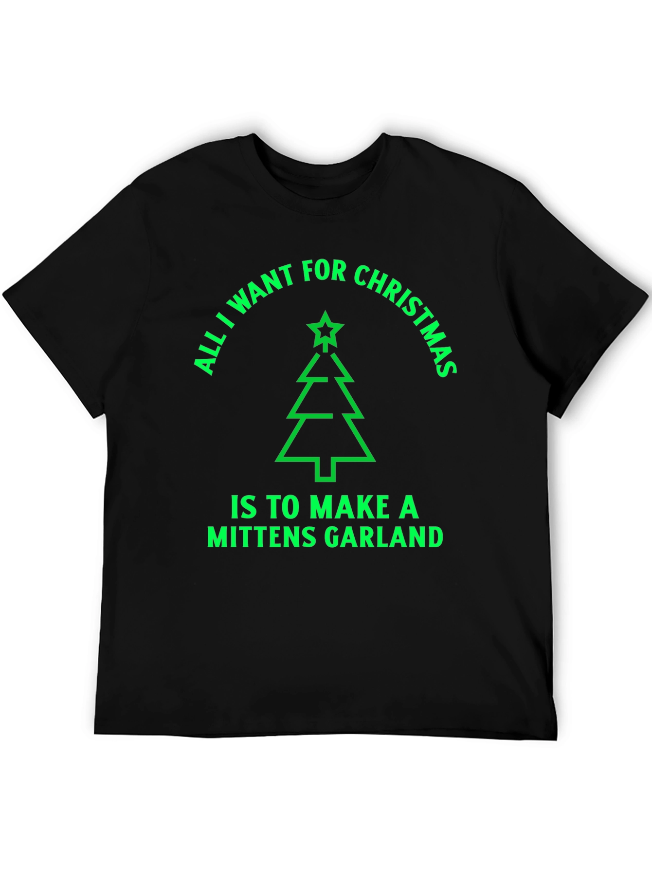 Christmas Mittens Garland T-Shirt