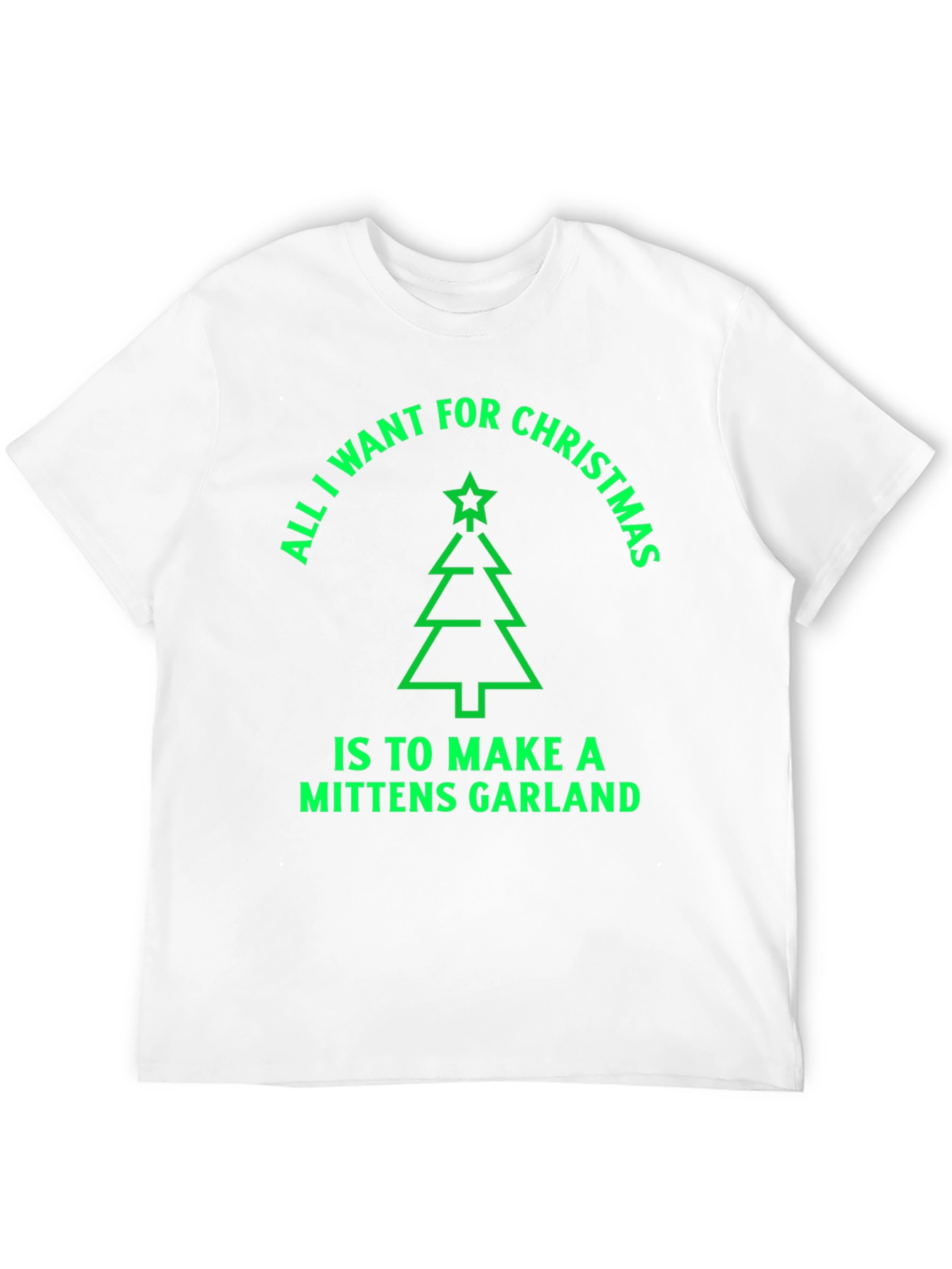 Christmas Mittens Garland T-Shirt