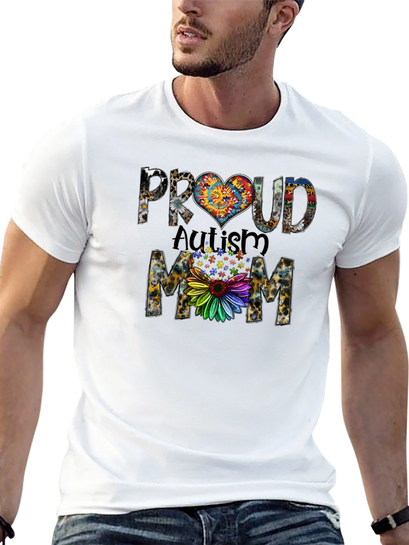 Proud Autism Mom Graphic T-Shirt