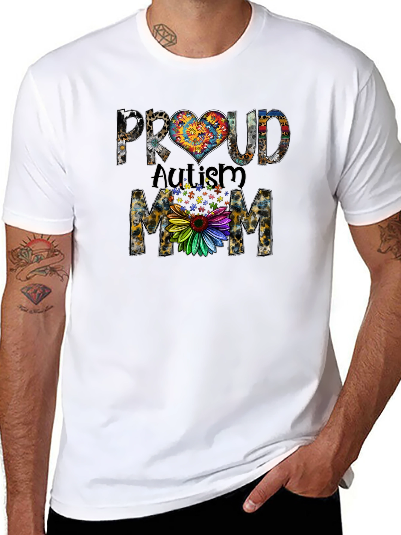 Proud Autism Mom Graphic T-Shirt