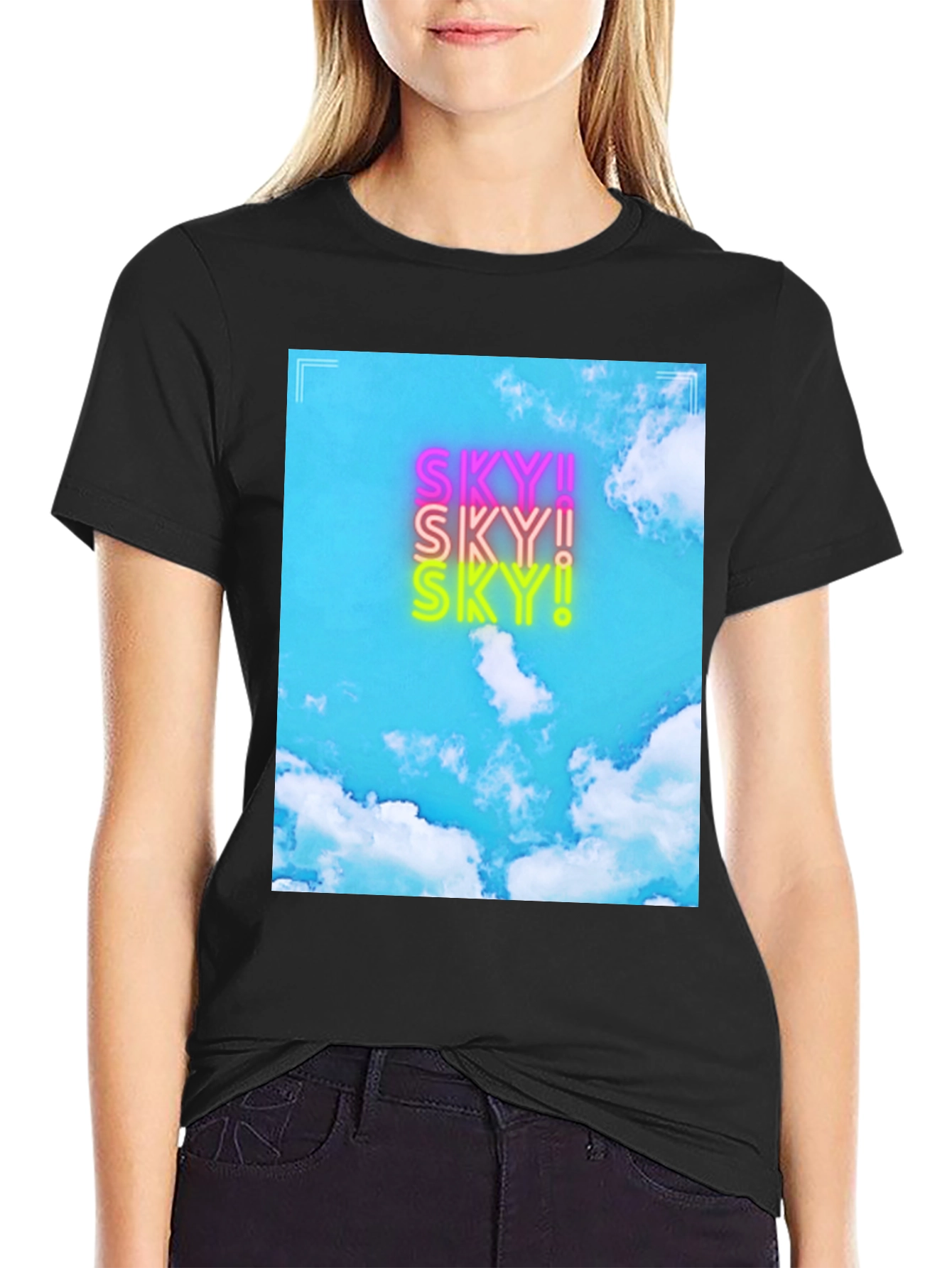 Sky! Graphic T-Shirt - Cotton Blend