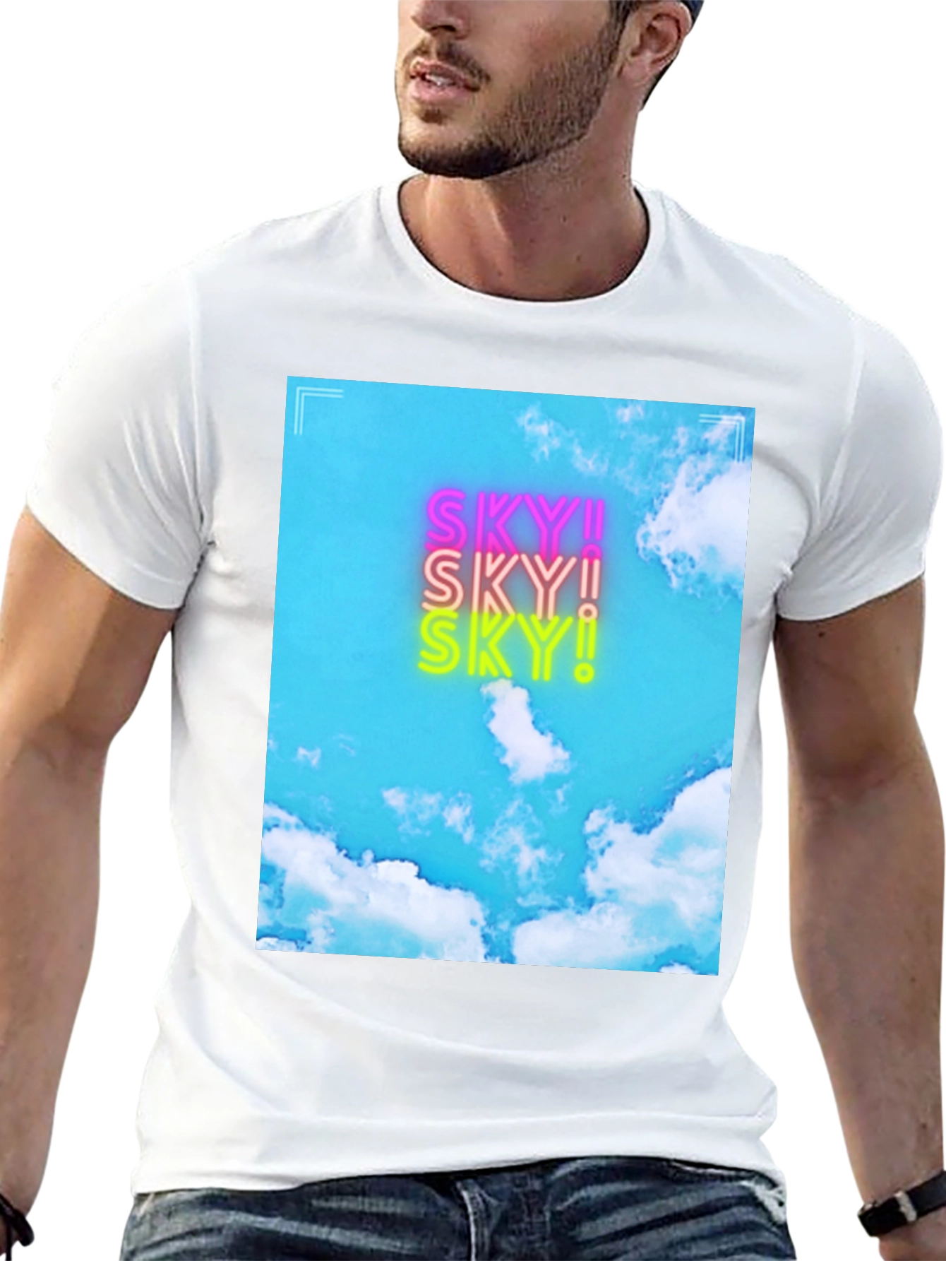 Sky! Graphic T-Shirt - Cotton Blend